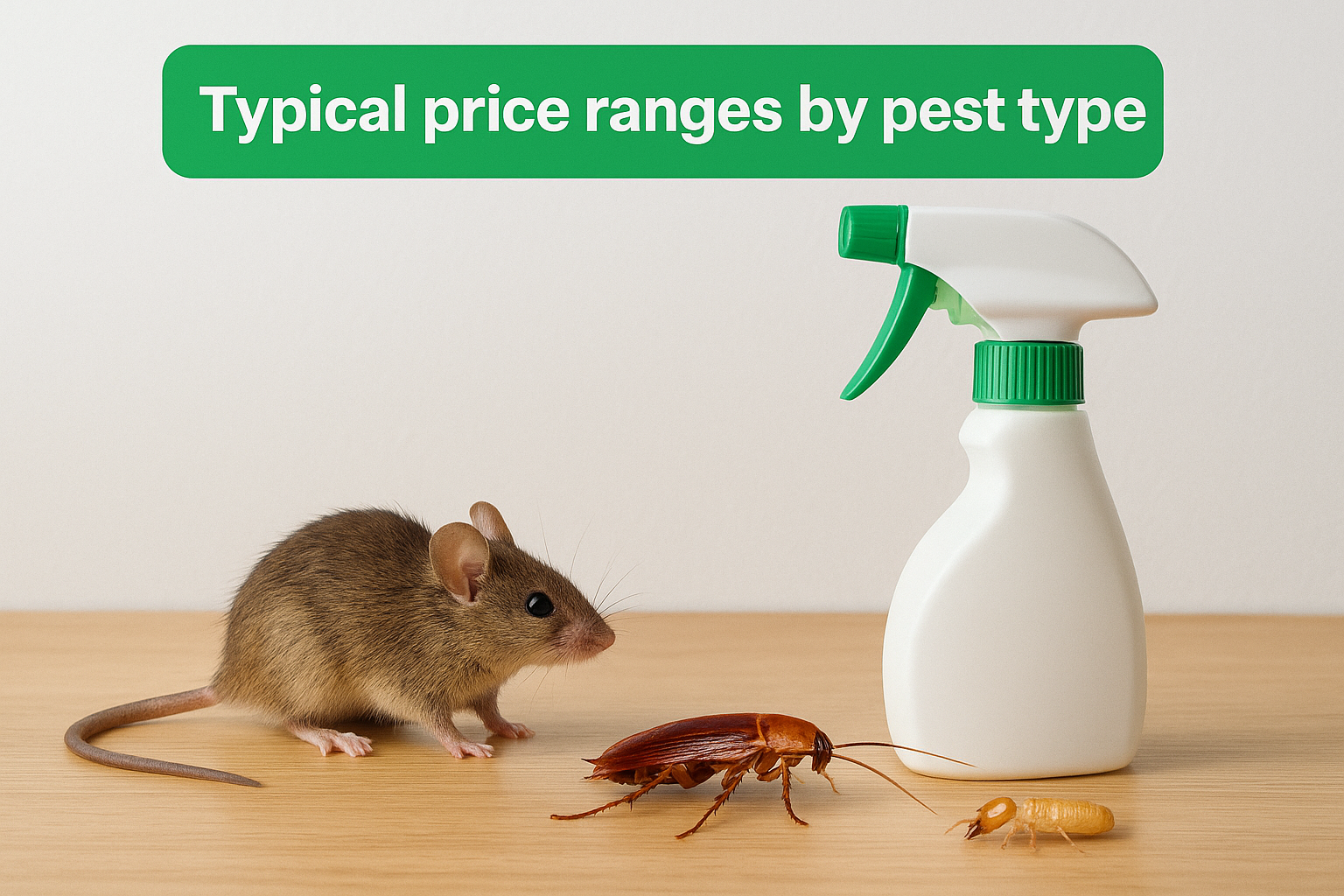 Typical price ranges by pest type