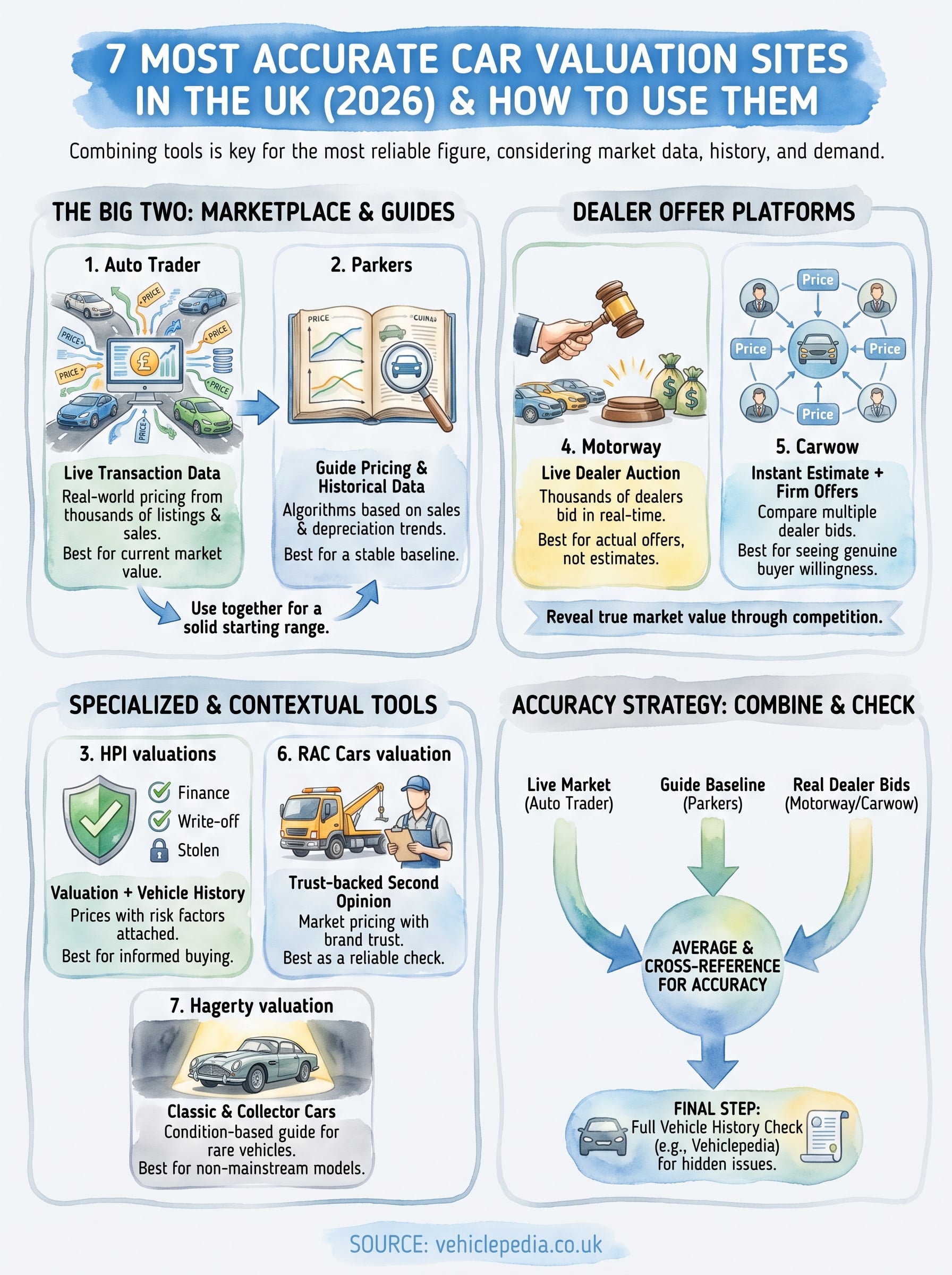 most accurate car valuation uk infographic