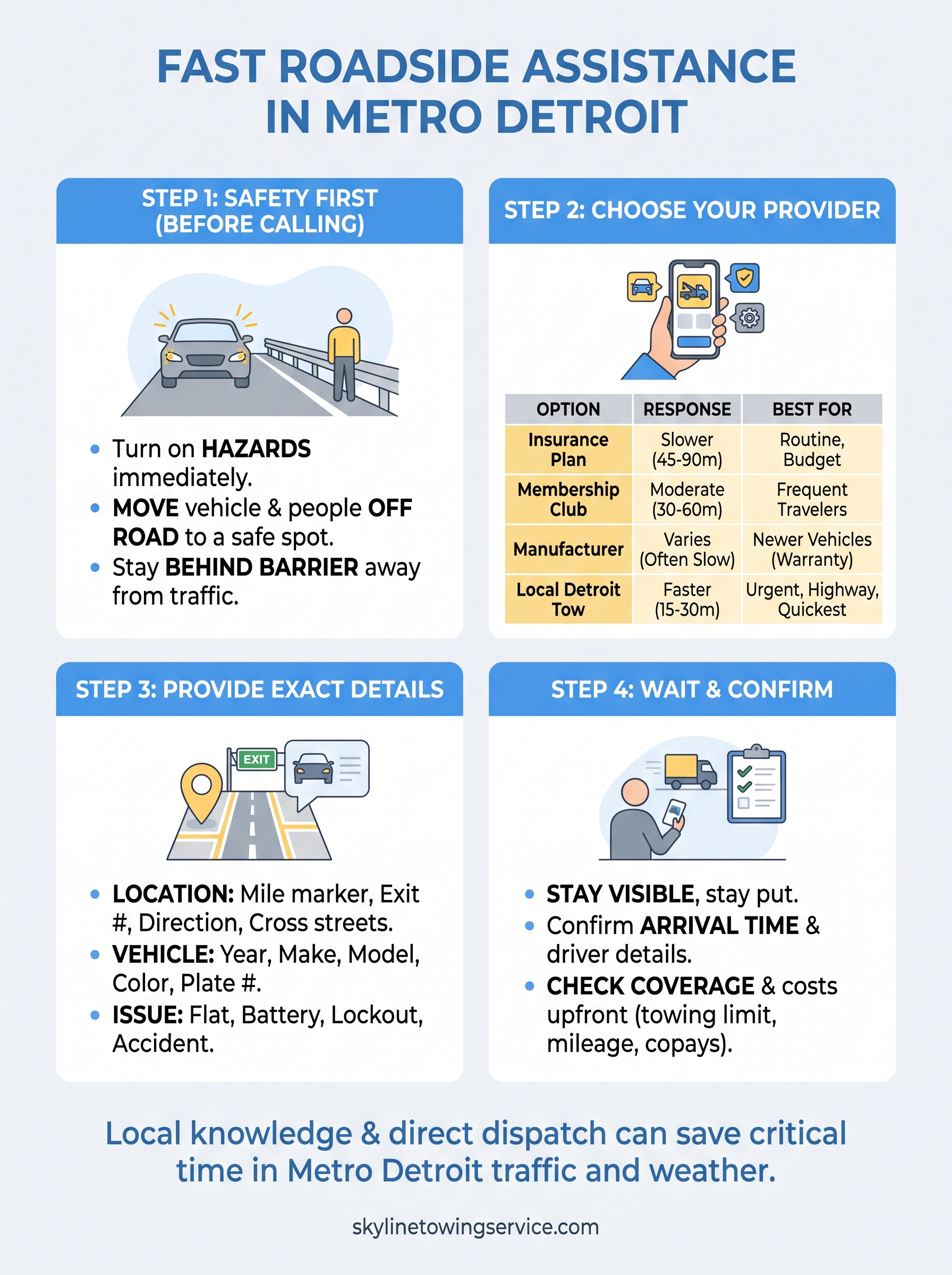 how to get roadside assistance infographic