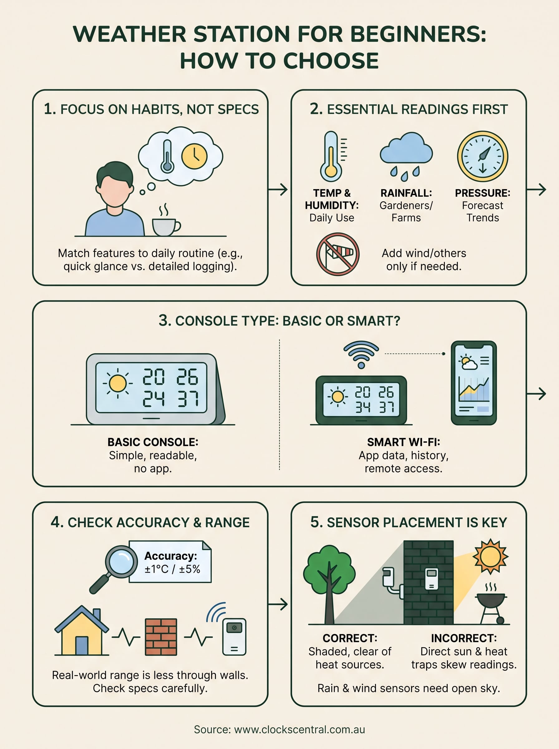 weather station for beginners infographic