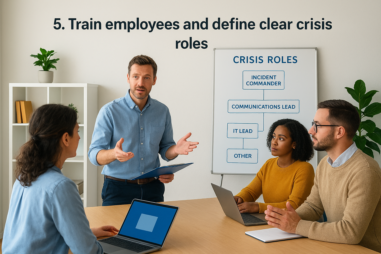 5. Train employees and define clear crisis roles