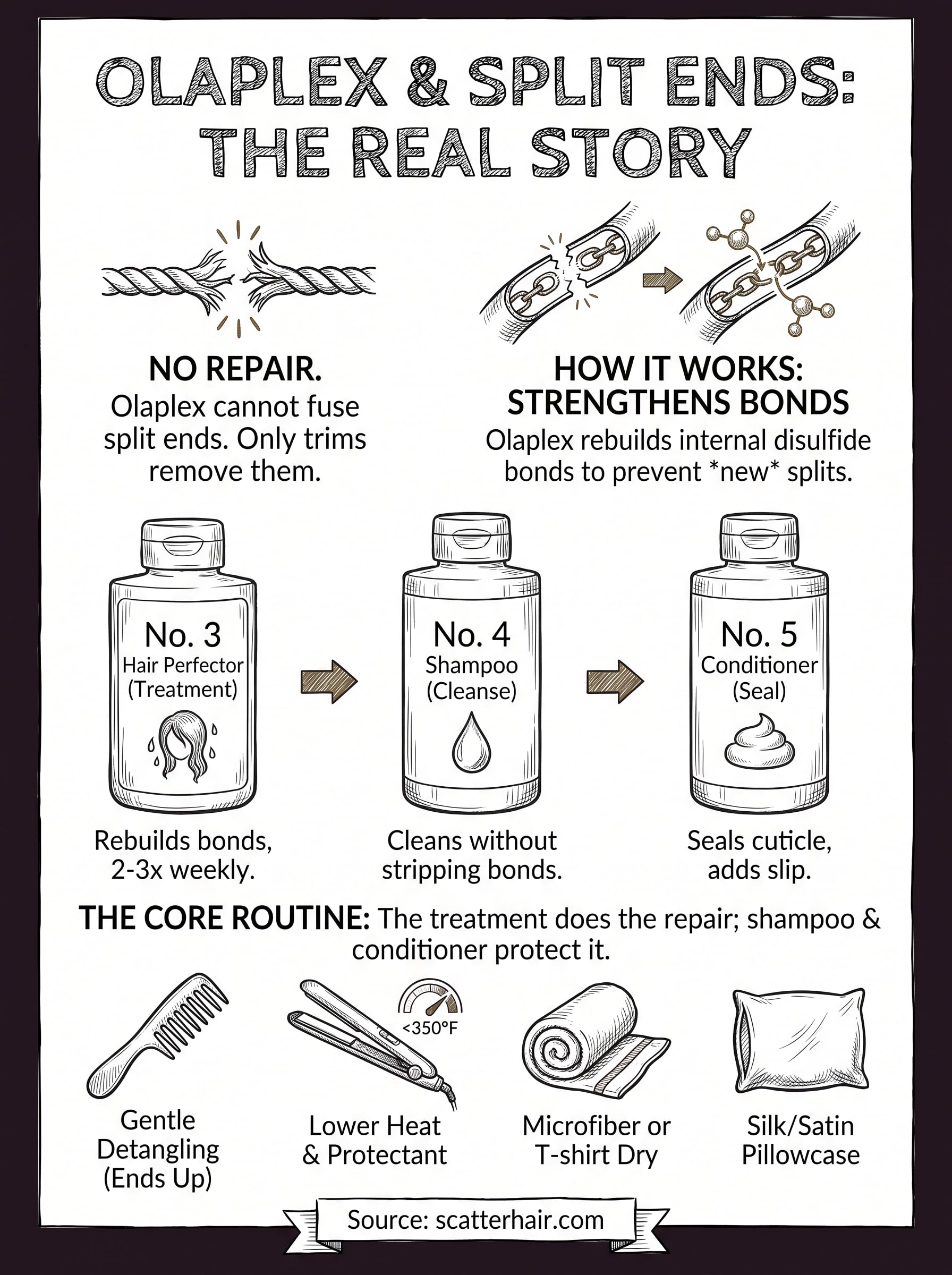 olaplex split ends infographic
