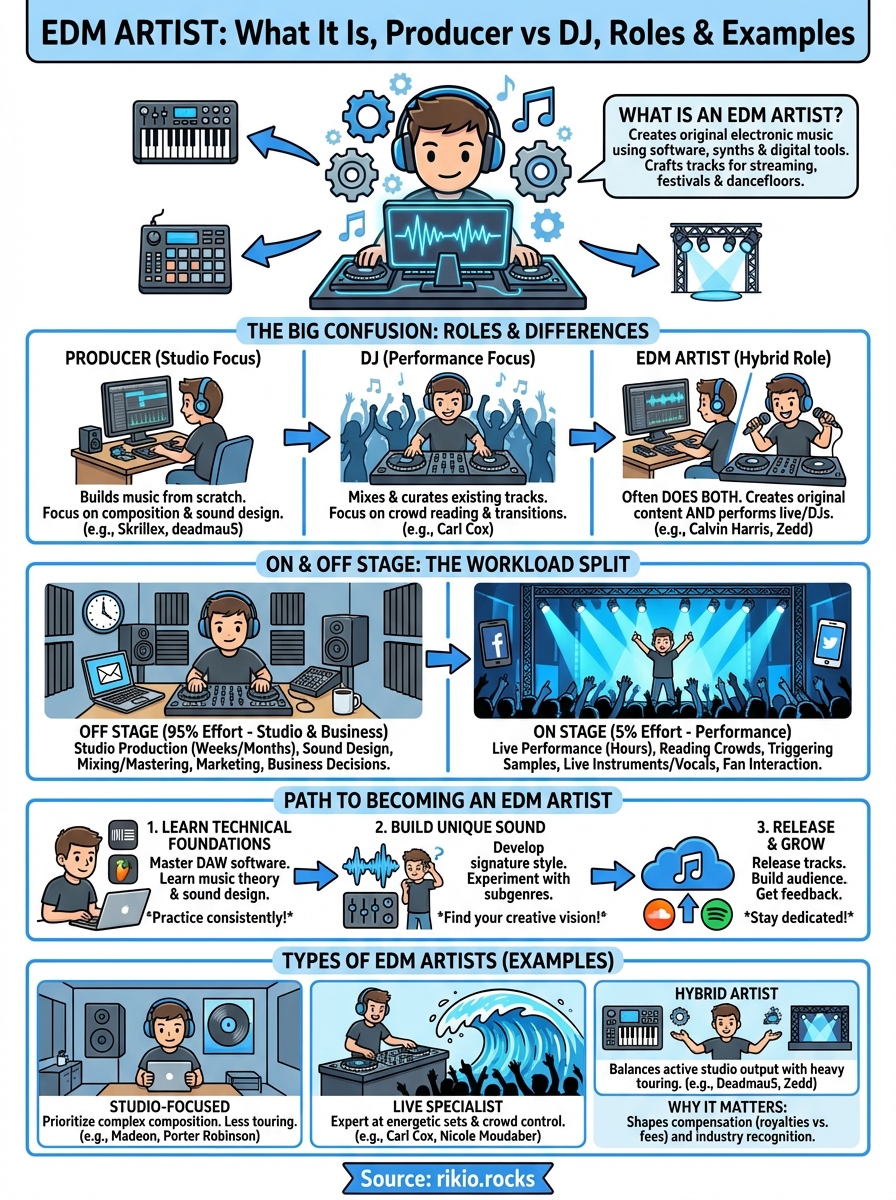 what is an edm artist infographic