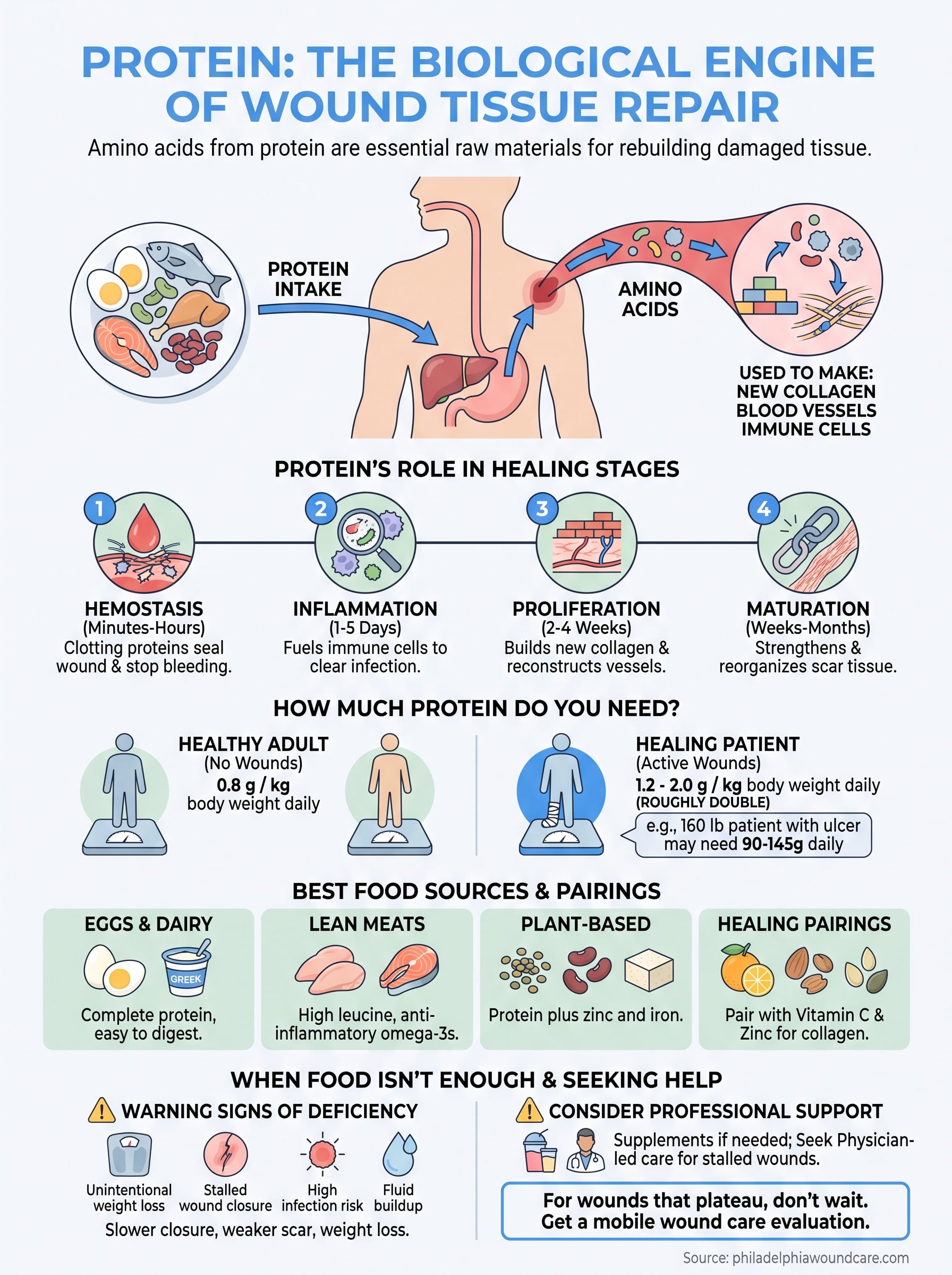 protein tissue repair infographic