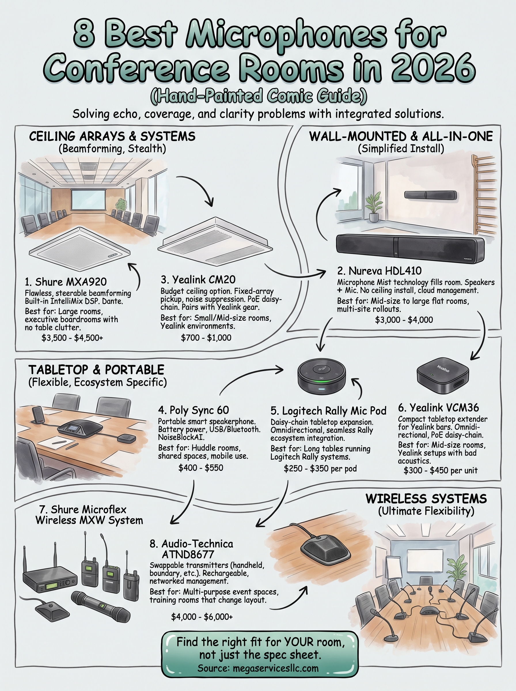best microphones for conference rooms infographic