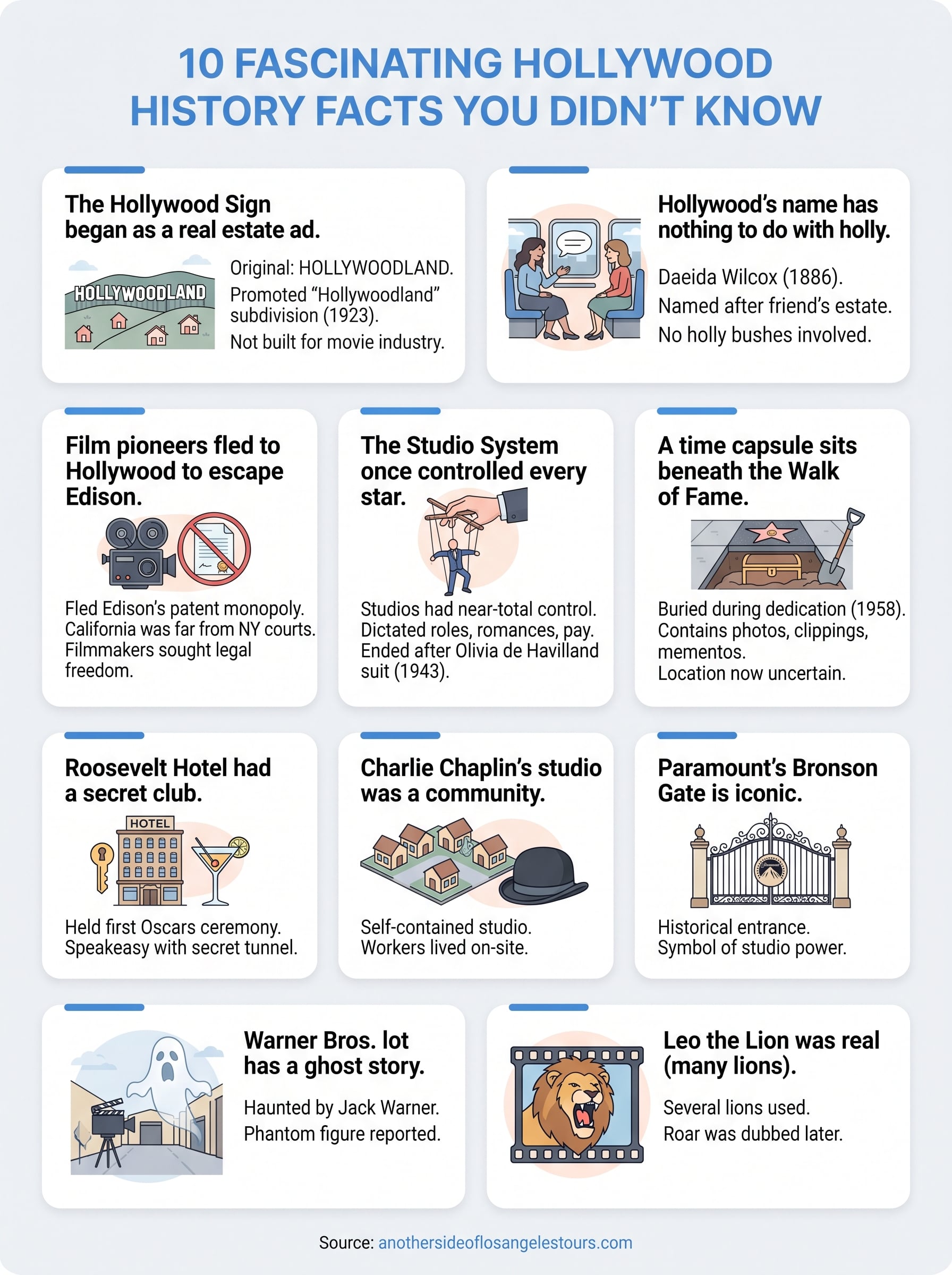 hollywood history facts infographic