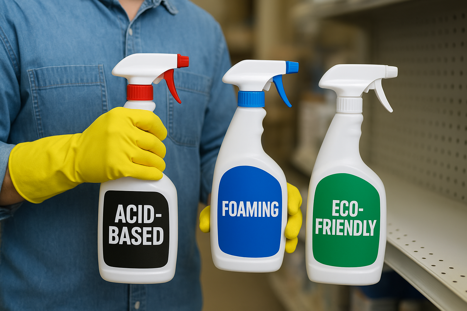 Choosing between acid, foaming, and eco-friendly formulas