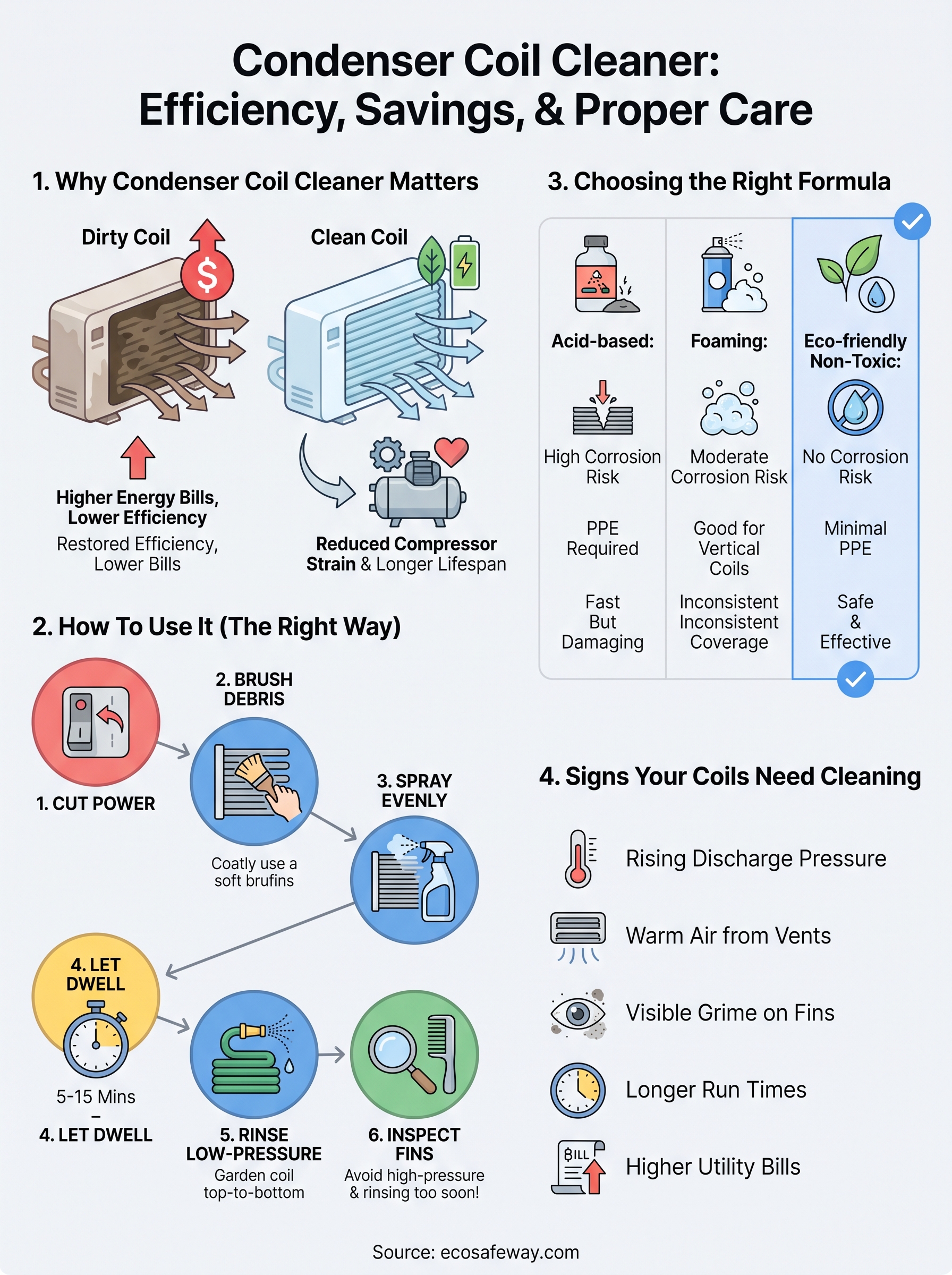 condenser coil cleaner infographic