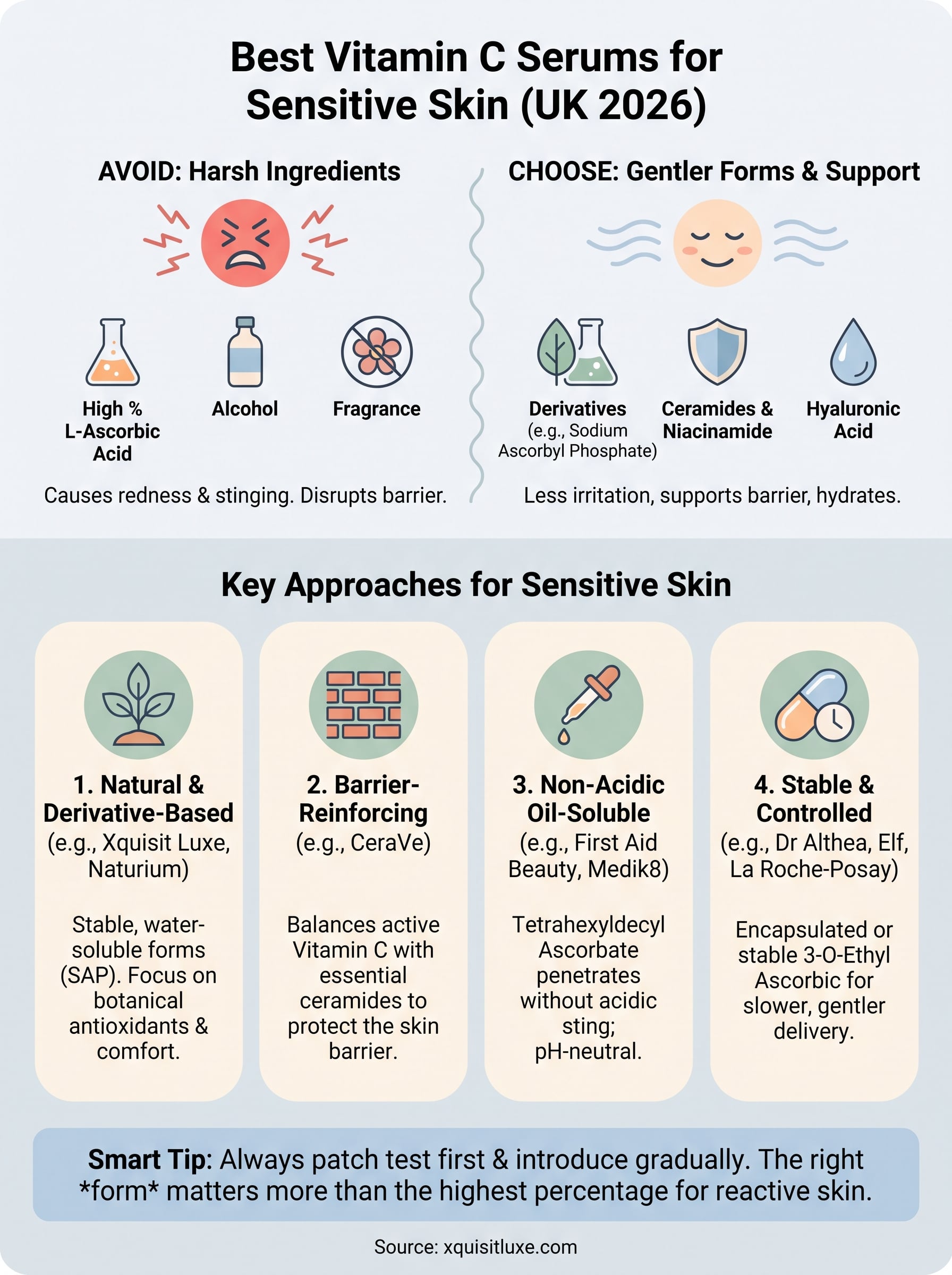 vitamin c serum for sensitive skin infographic