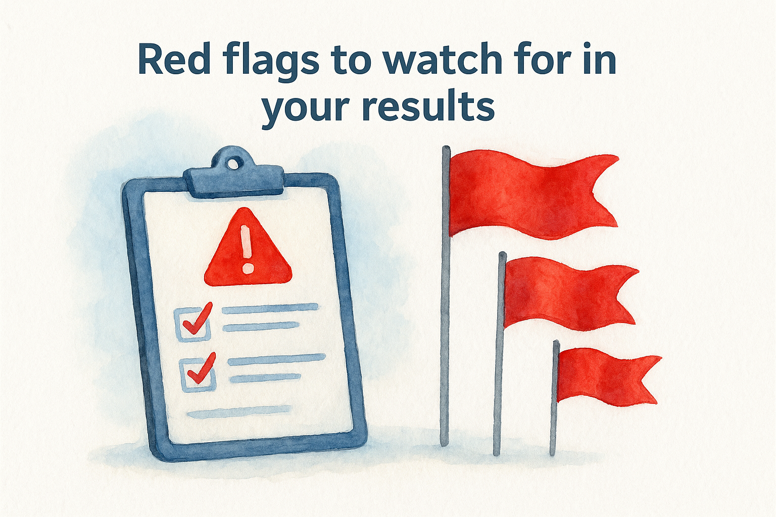 Red flags to watch for in your results