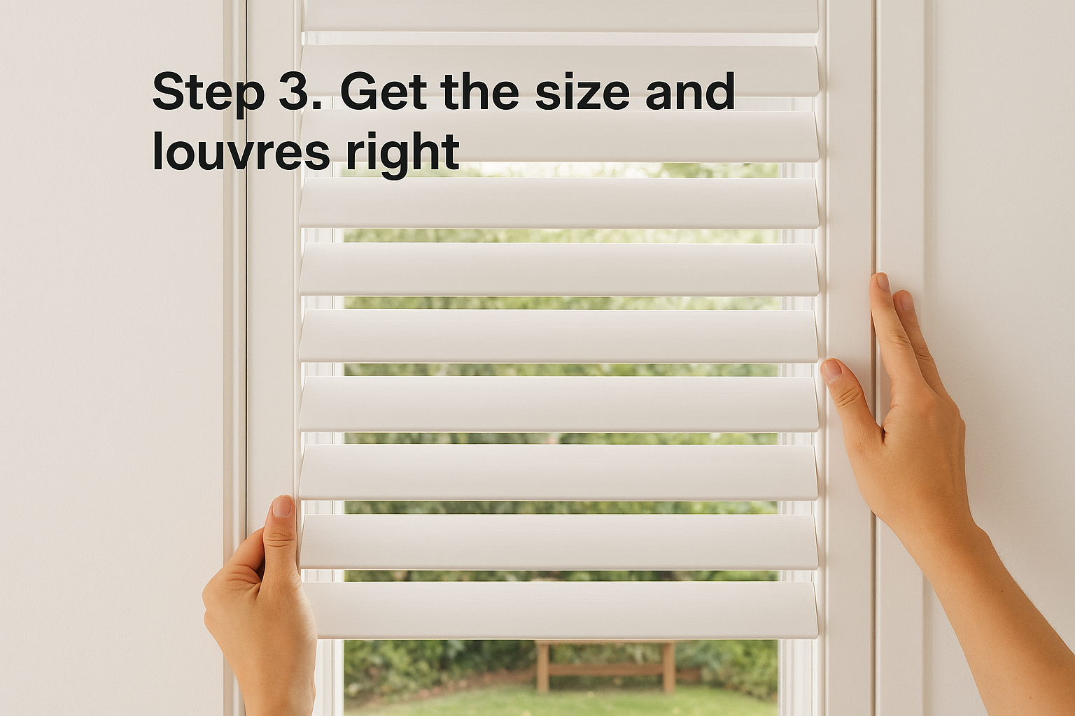 Step 3. Get the size and louvres right