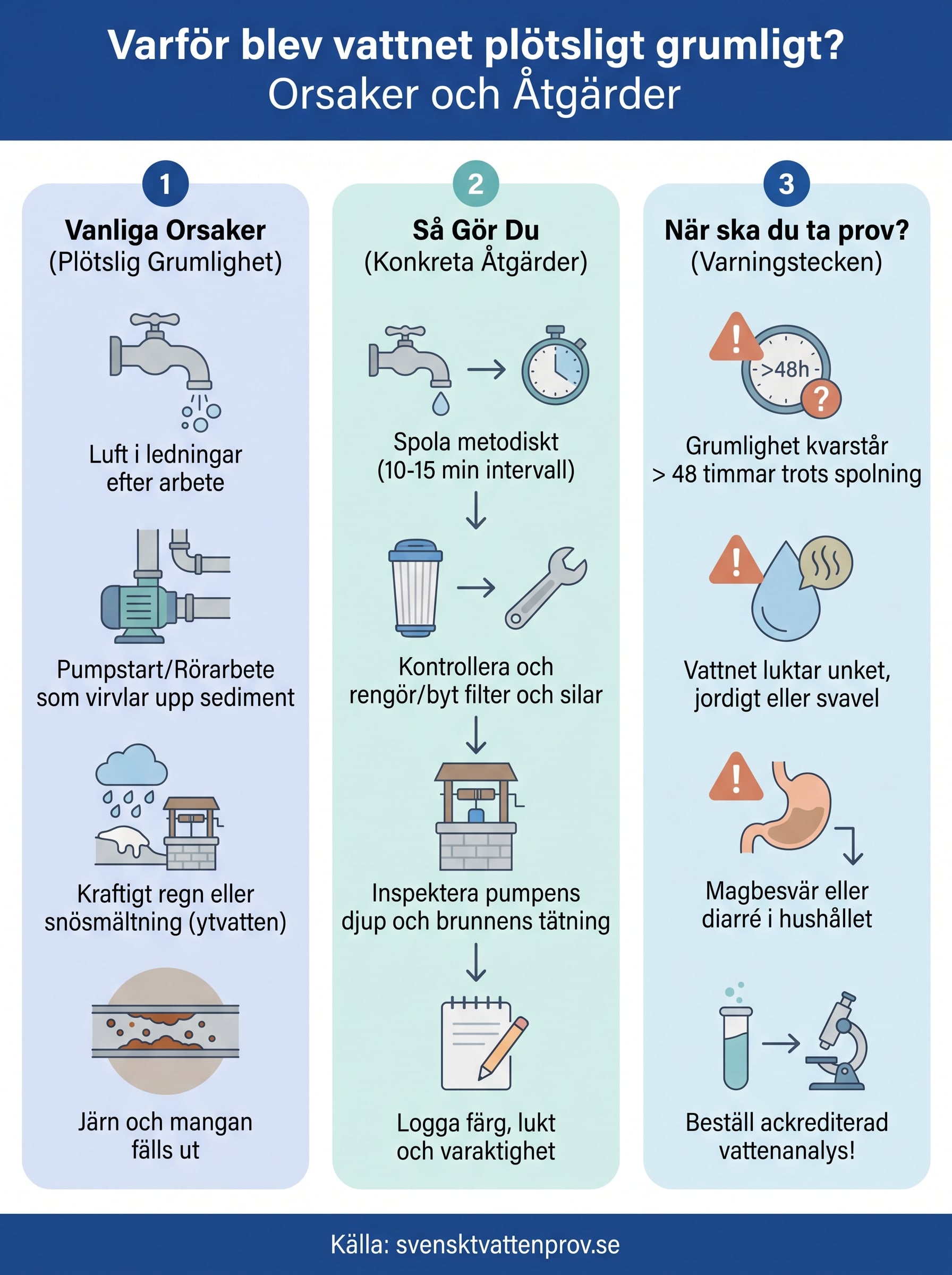 varför blev vattnet plötsligt grumligt? infographic