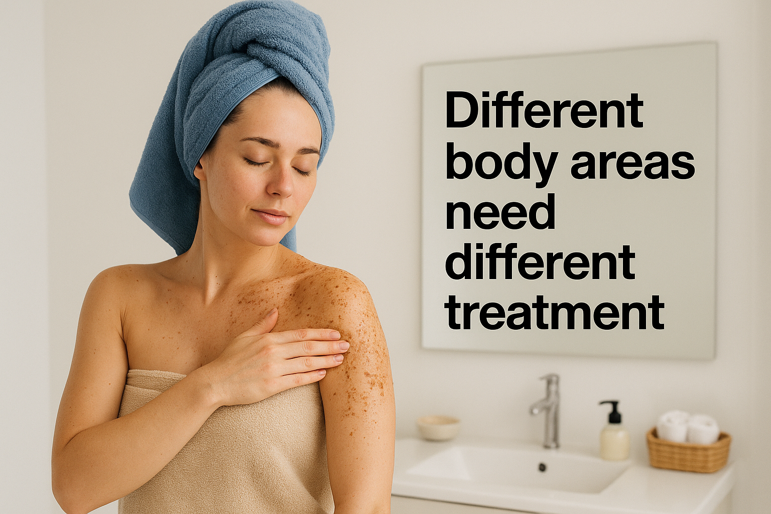 Different body areas need different treatment