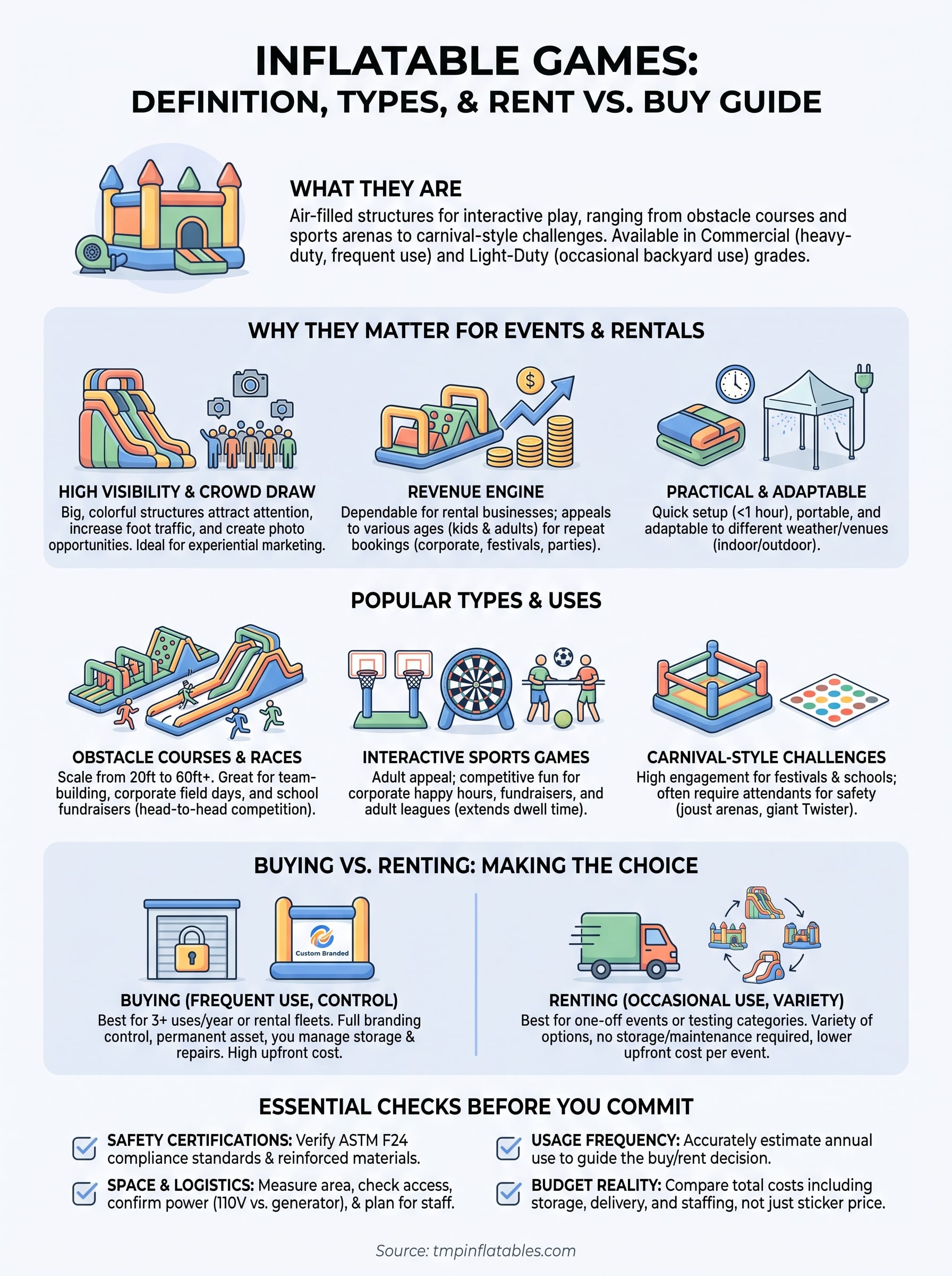 inflatable games infographic