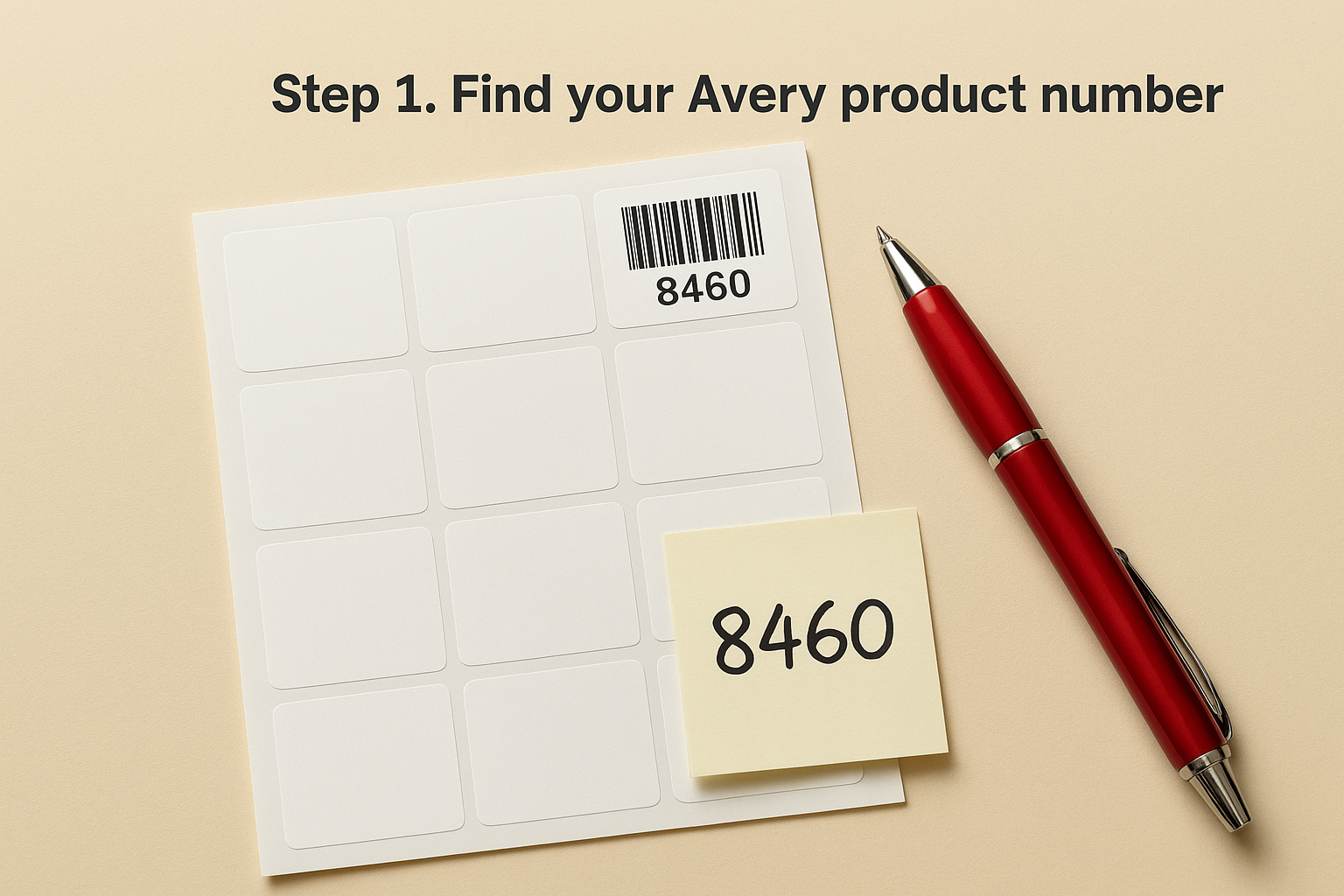 Step 1. Find your Avery product number