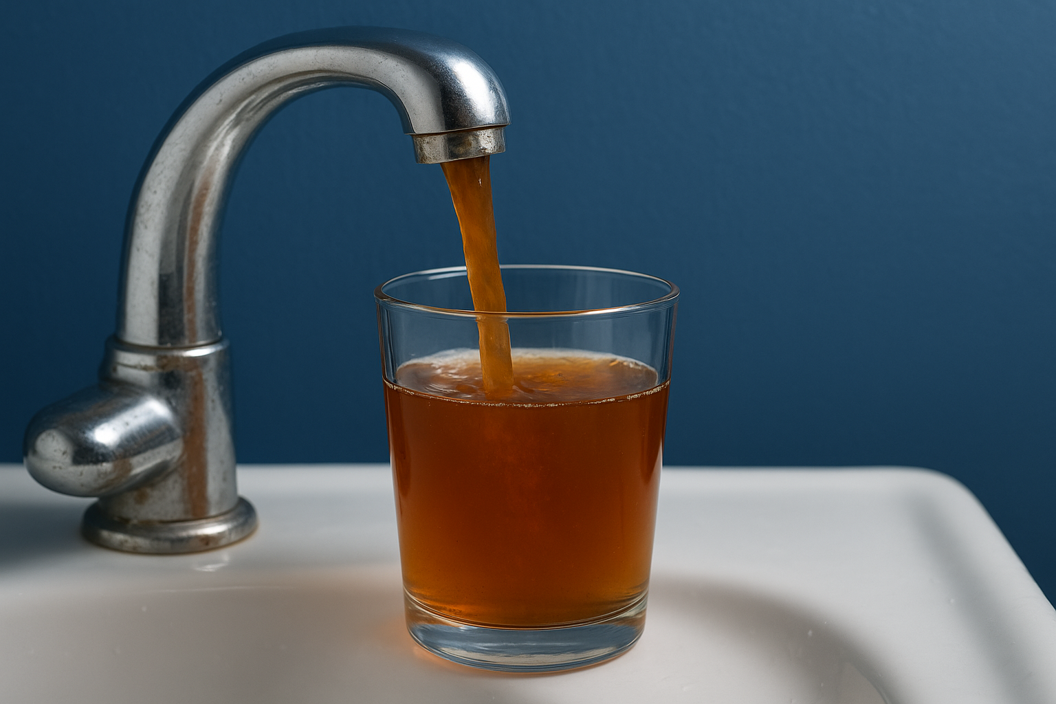 Varför blir vattnet rostigt just på morgonen