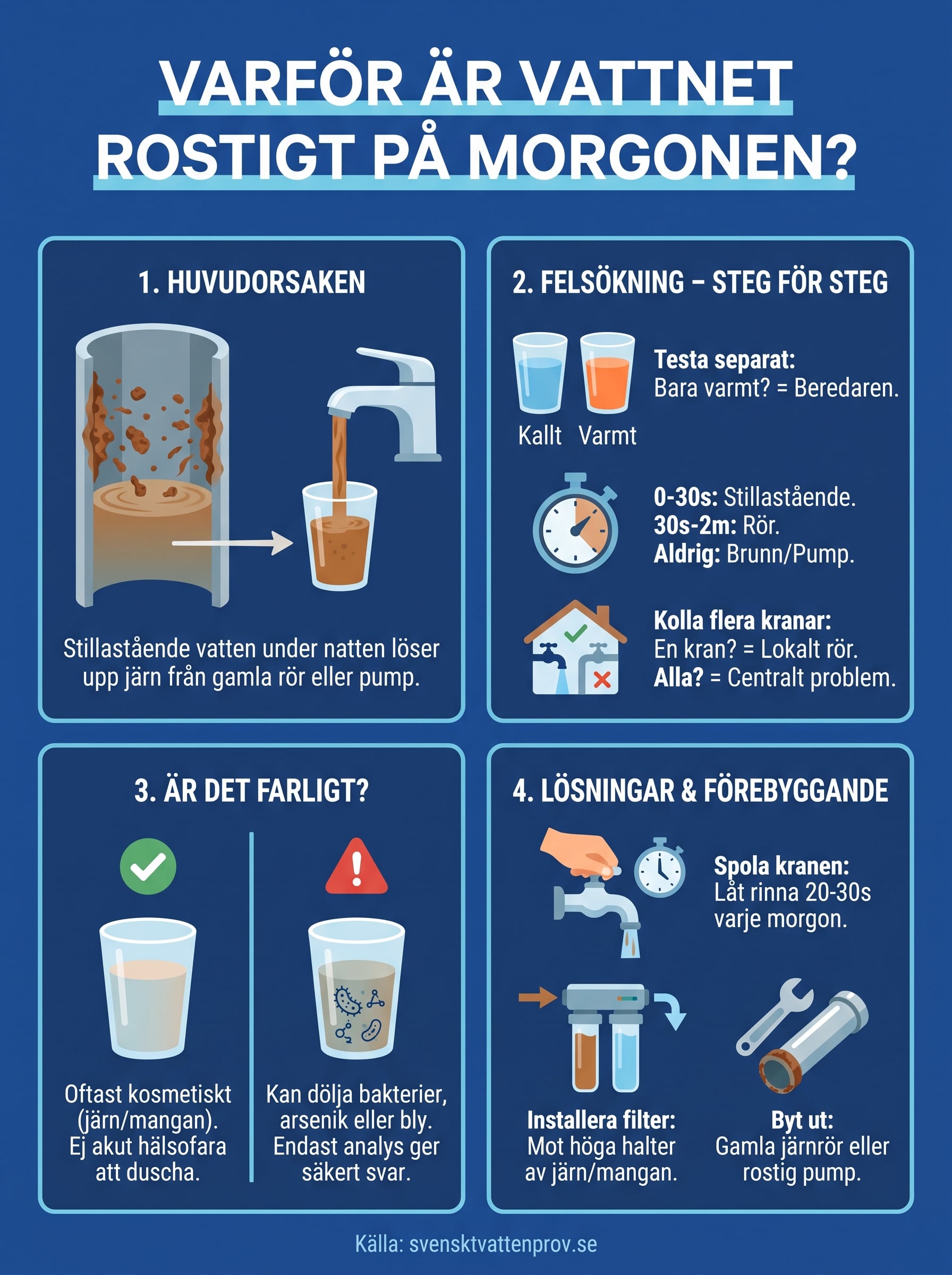 varför är vattnet rostigt på morgonen? infographic