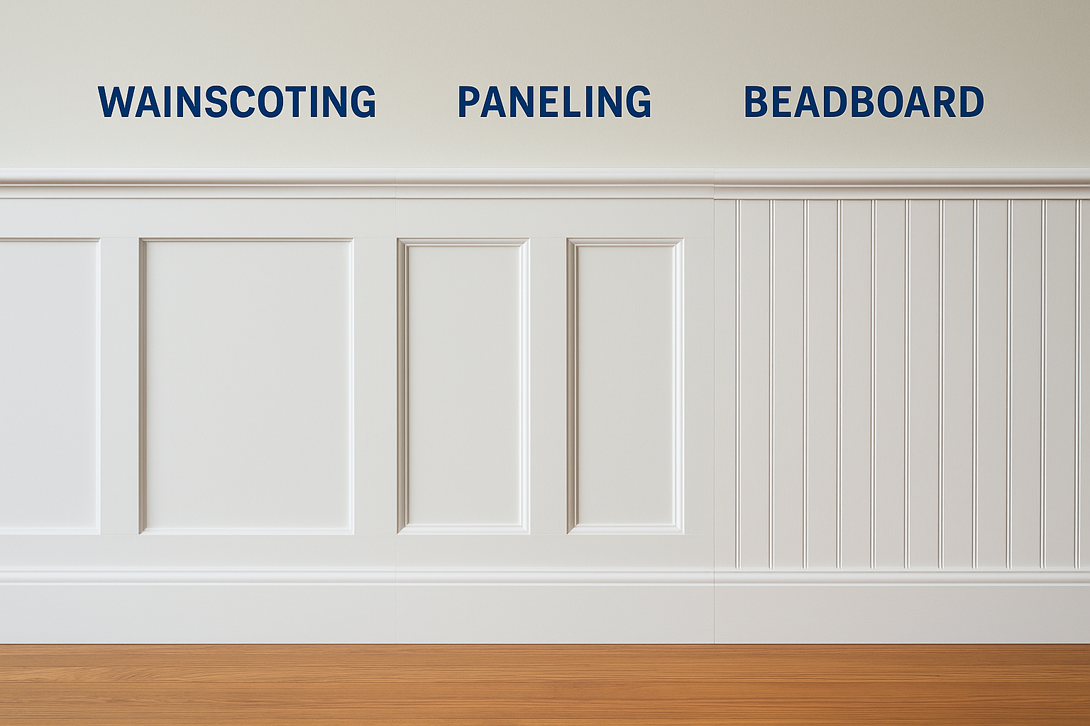 Wainscoting vs. paneling and beadboard explained
