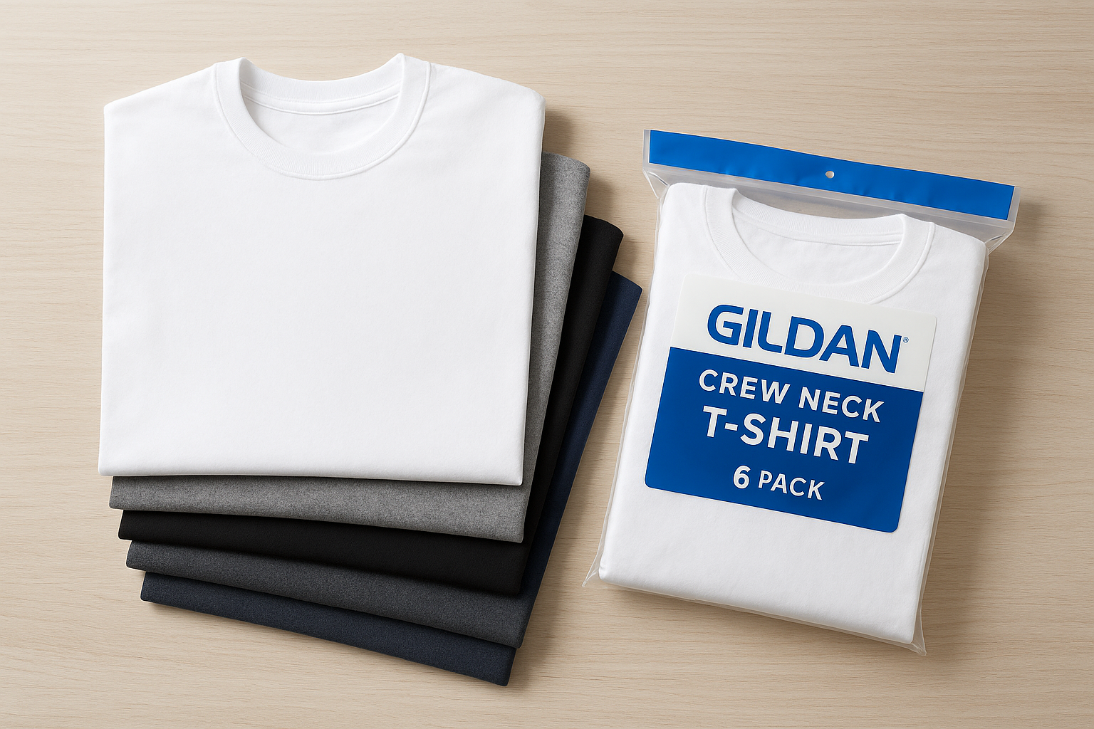 8. Gildan Crew Neck T-Shirt Multipack