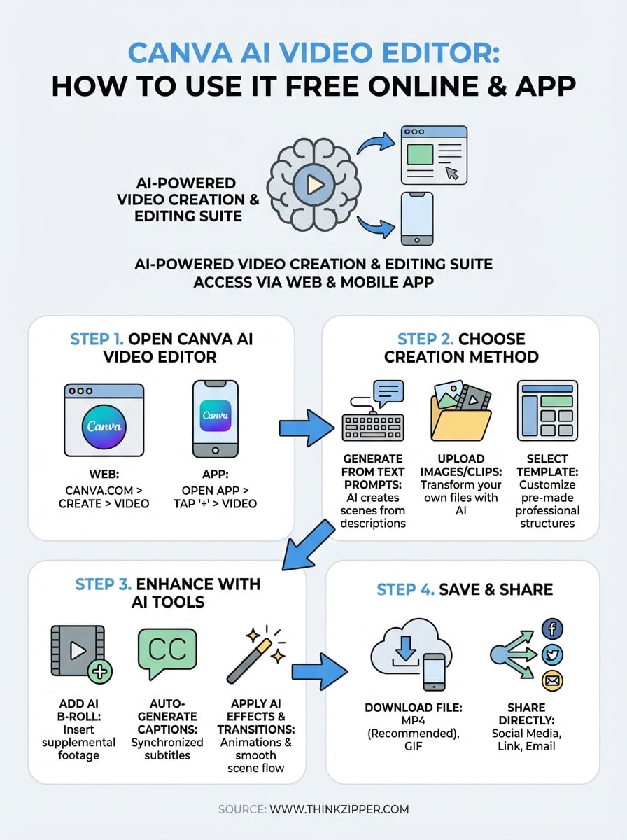 canva ai video editor infographic