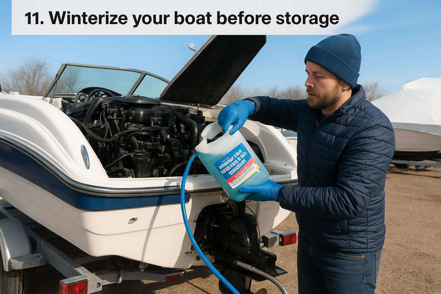11. Winterize your boat before storage