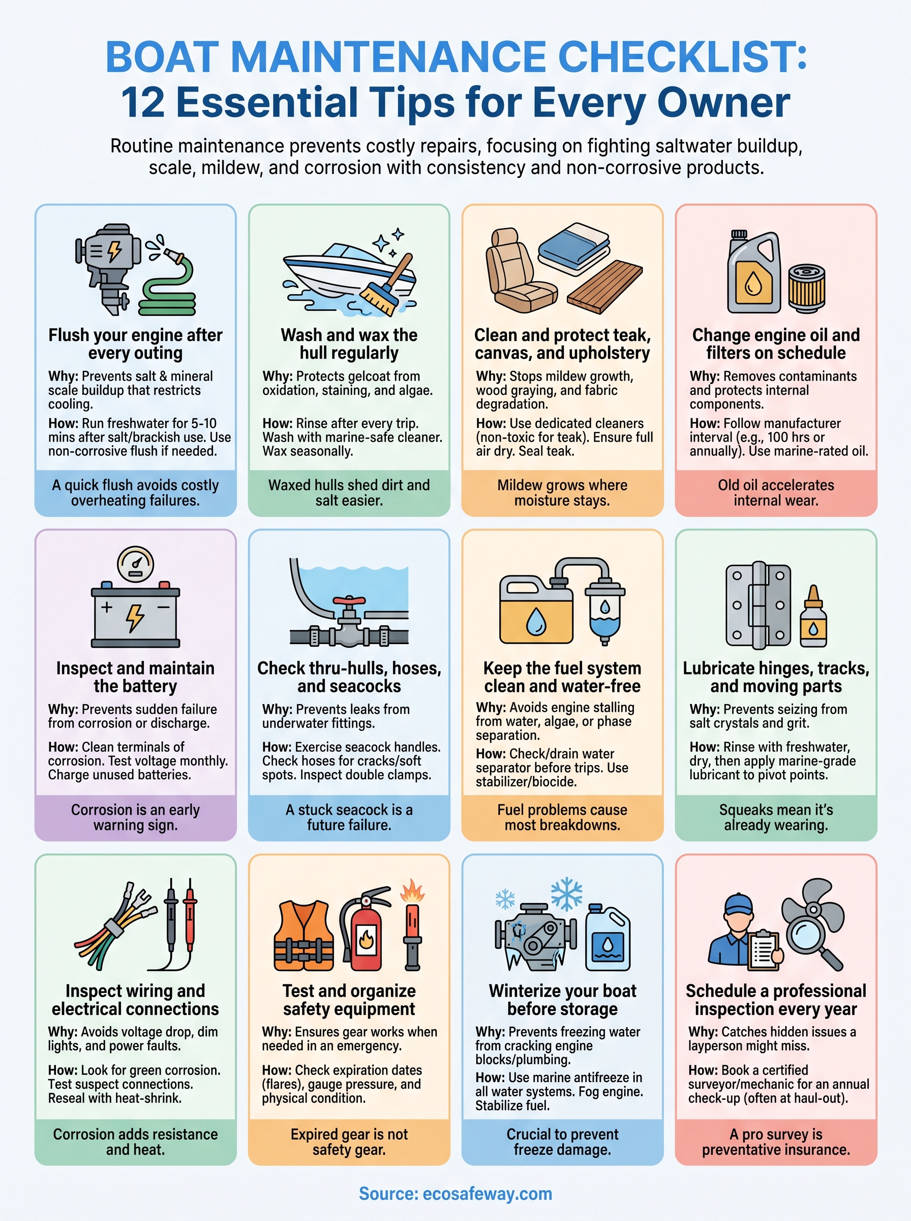 boat maintenance infographic