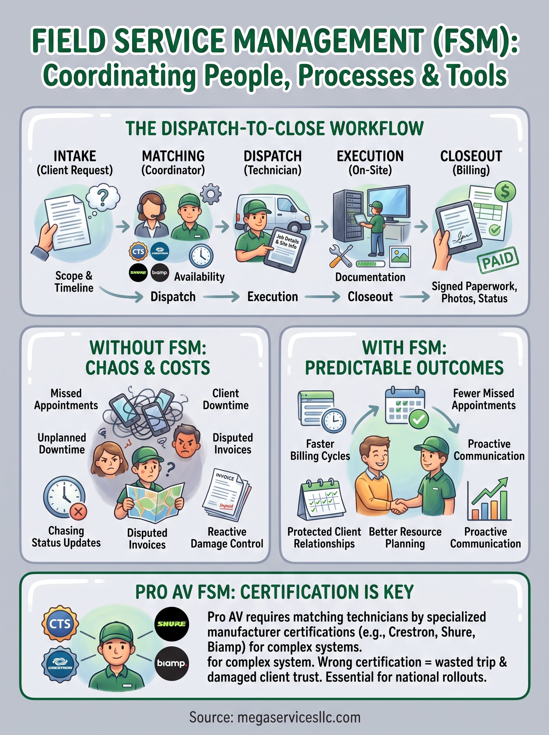 what is field service management infographic
