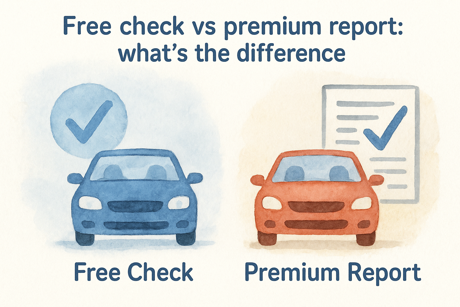 Free check vs premium report: what's the difference