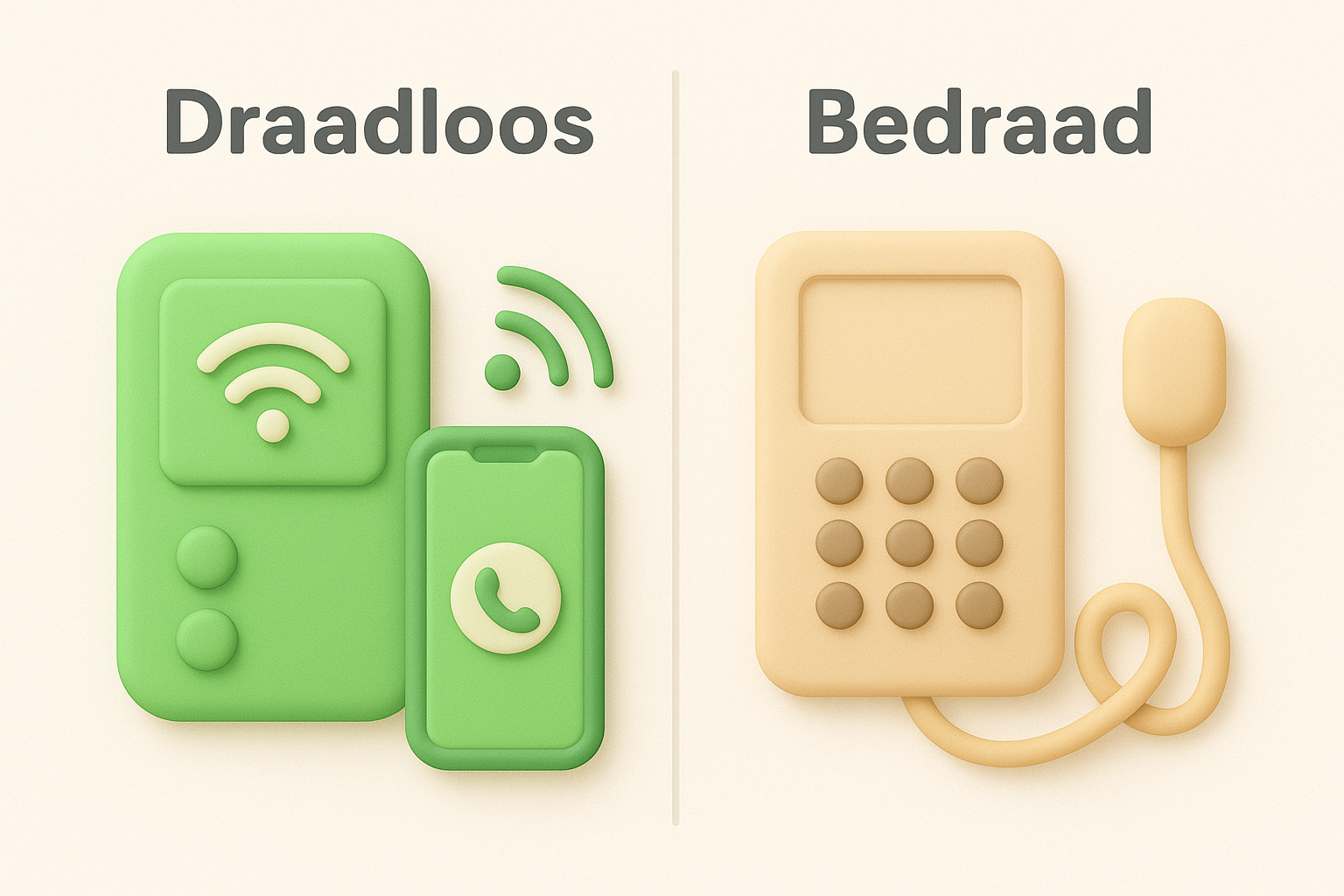 Draadloos versus bedraad