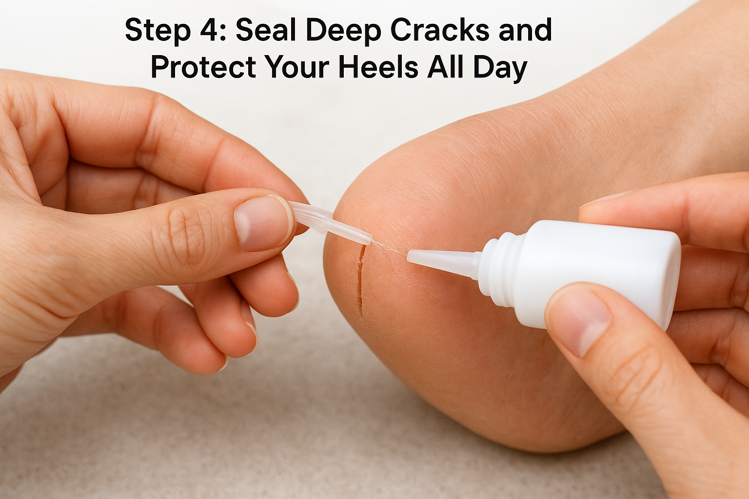 Step 4: Seal Deep Cracks and Protect Your Heels All Day