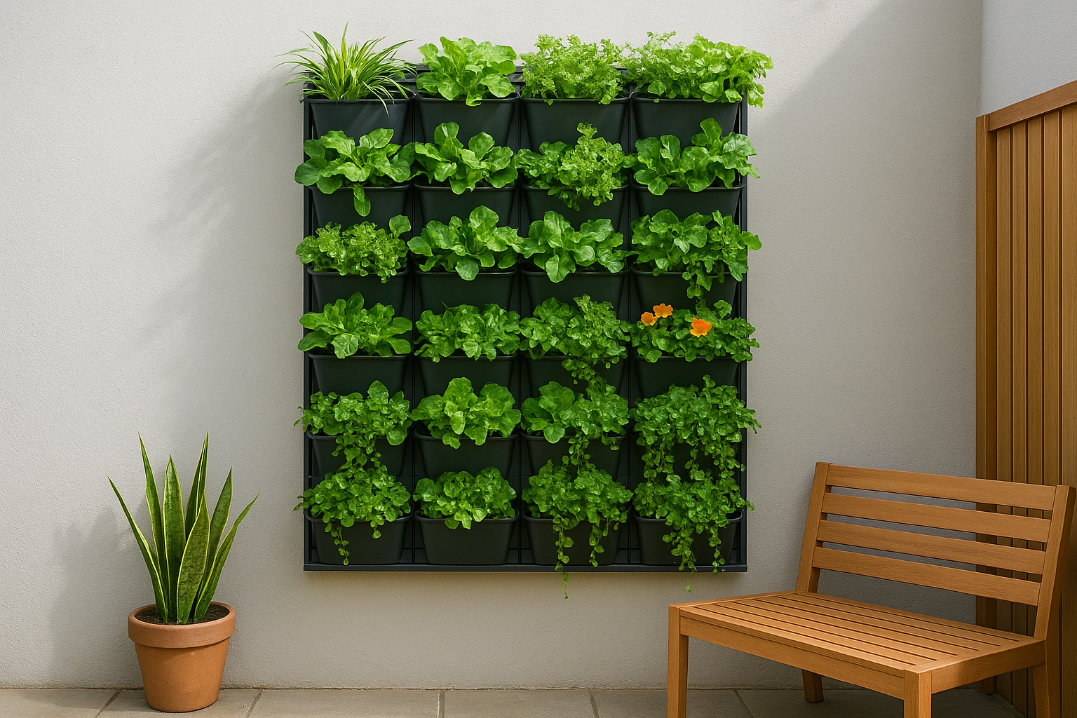 5. Build a vertical garden to save ground space