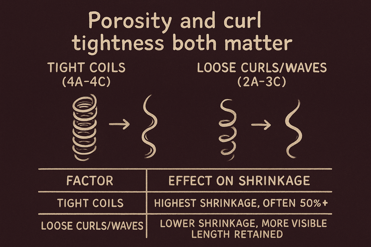 Porosity and curl tightness both matter