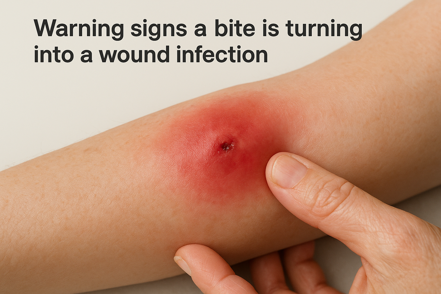 Warning signs a bite is turning into a wound infection