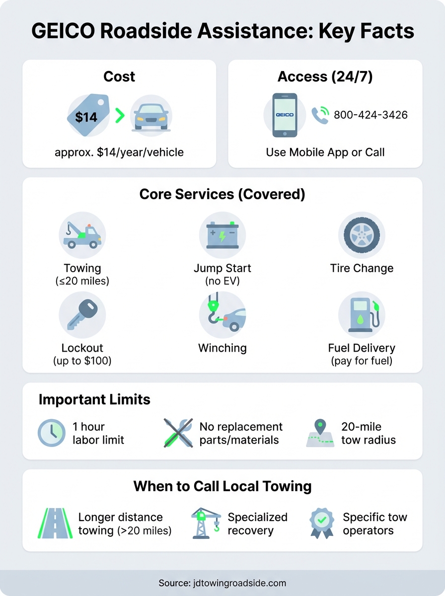 geico roadside assistance infographic