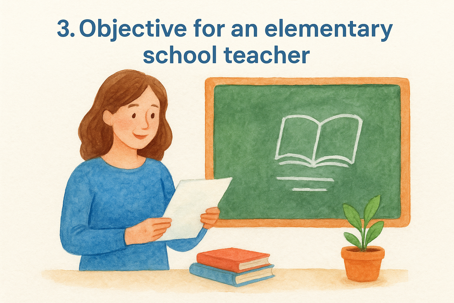 3. Objective for an elementary school teacher