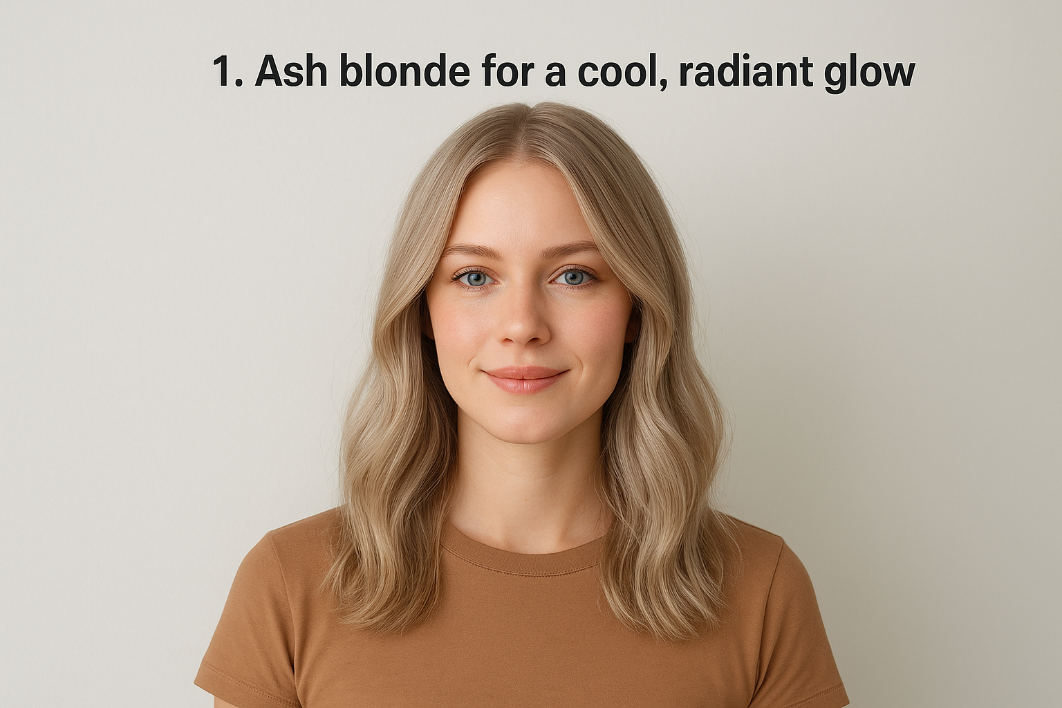 1. Ash blonde for a cool, radiant glow