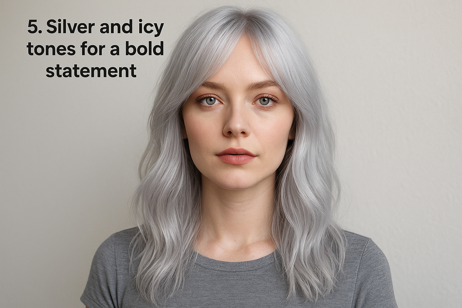 5. Silver and icy tones for a bold statement