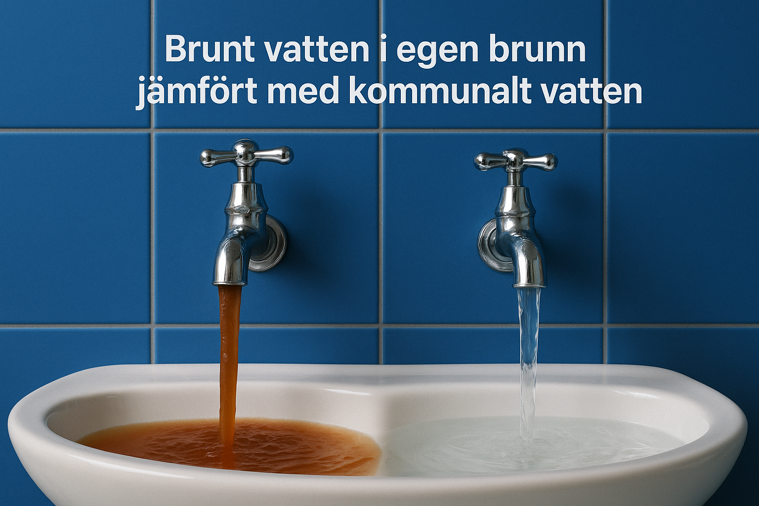 Brunt vatten i egen brunn jämfört med kommunalt vatten