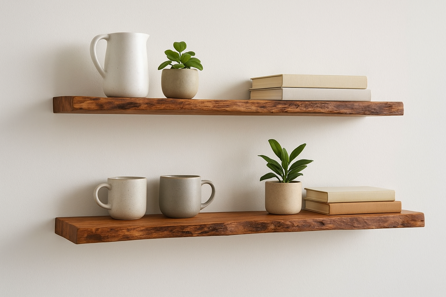 5. West Elm Takara live edge wall shelves