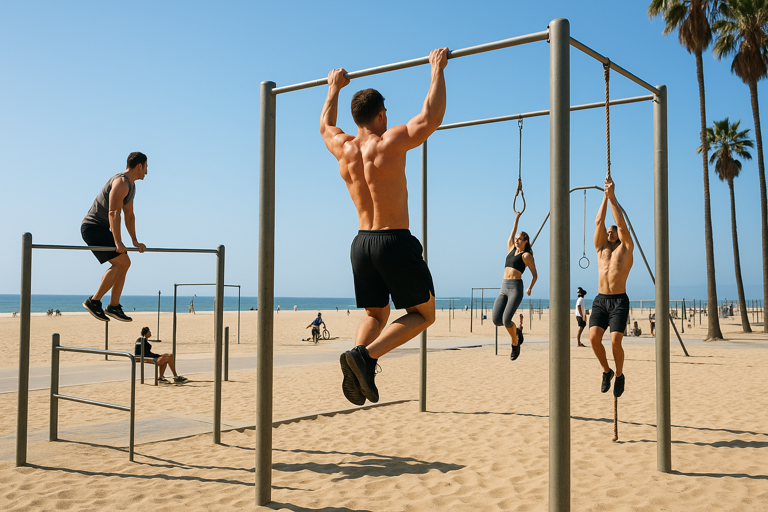 4. Work out at the Original Muscle Beach