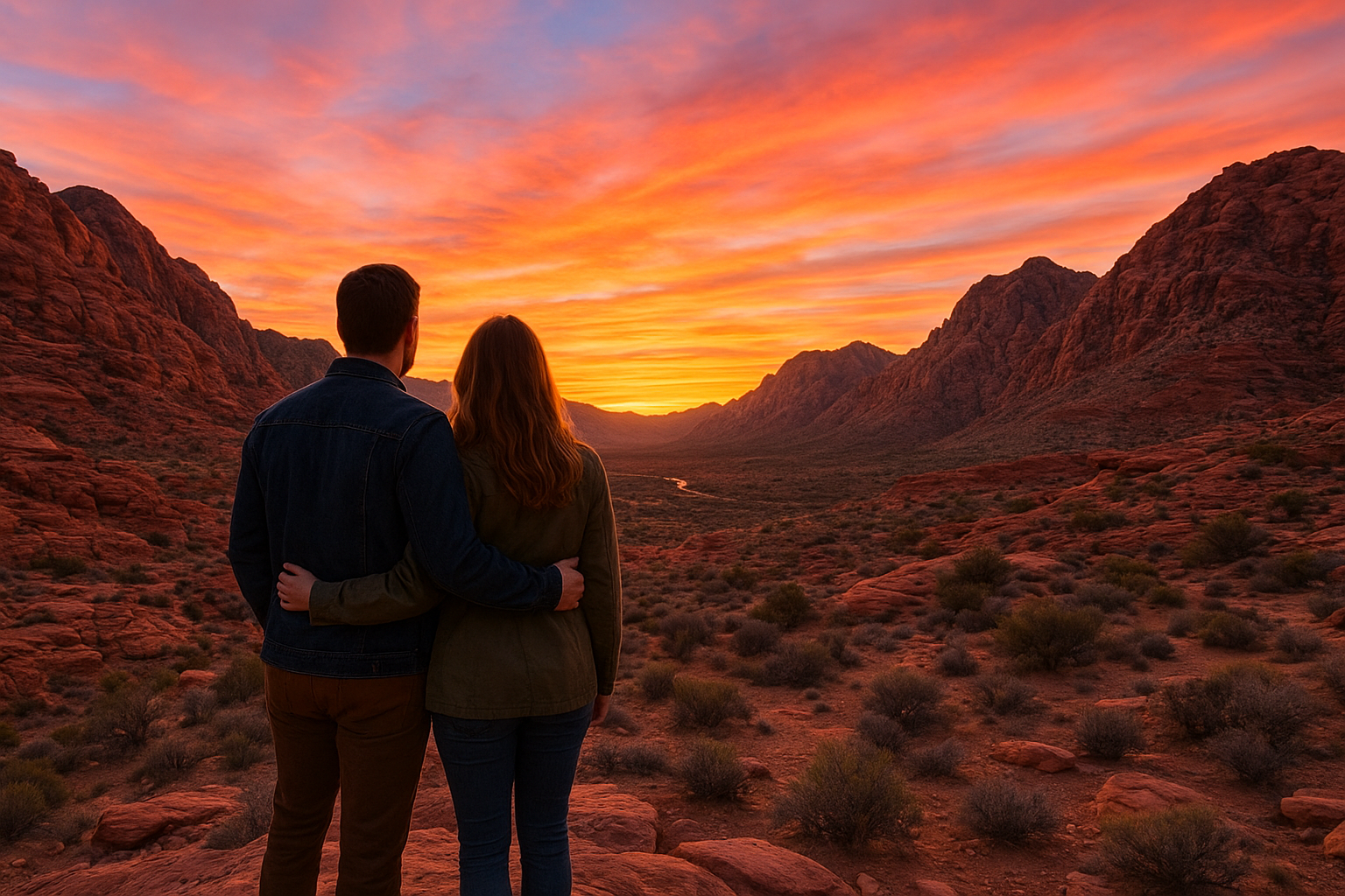 6. A sunset excursion to Red Rock Canyon