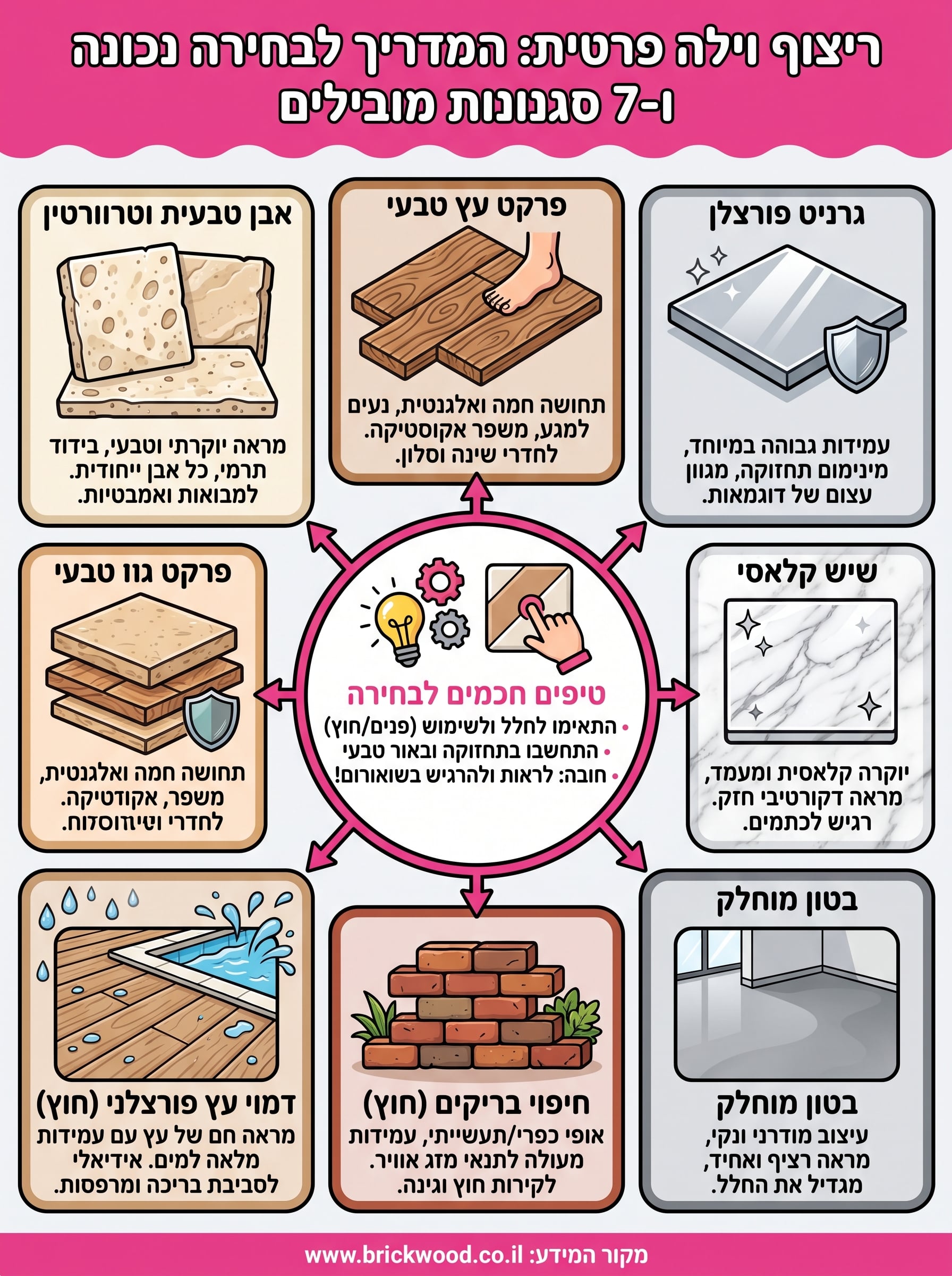 ריצוף וילה פרטית infographic