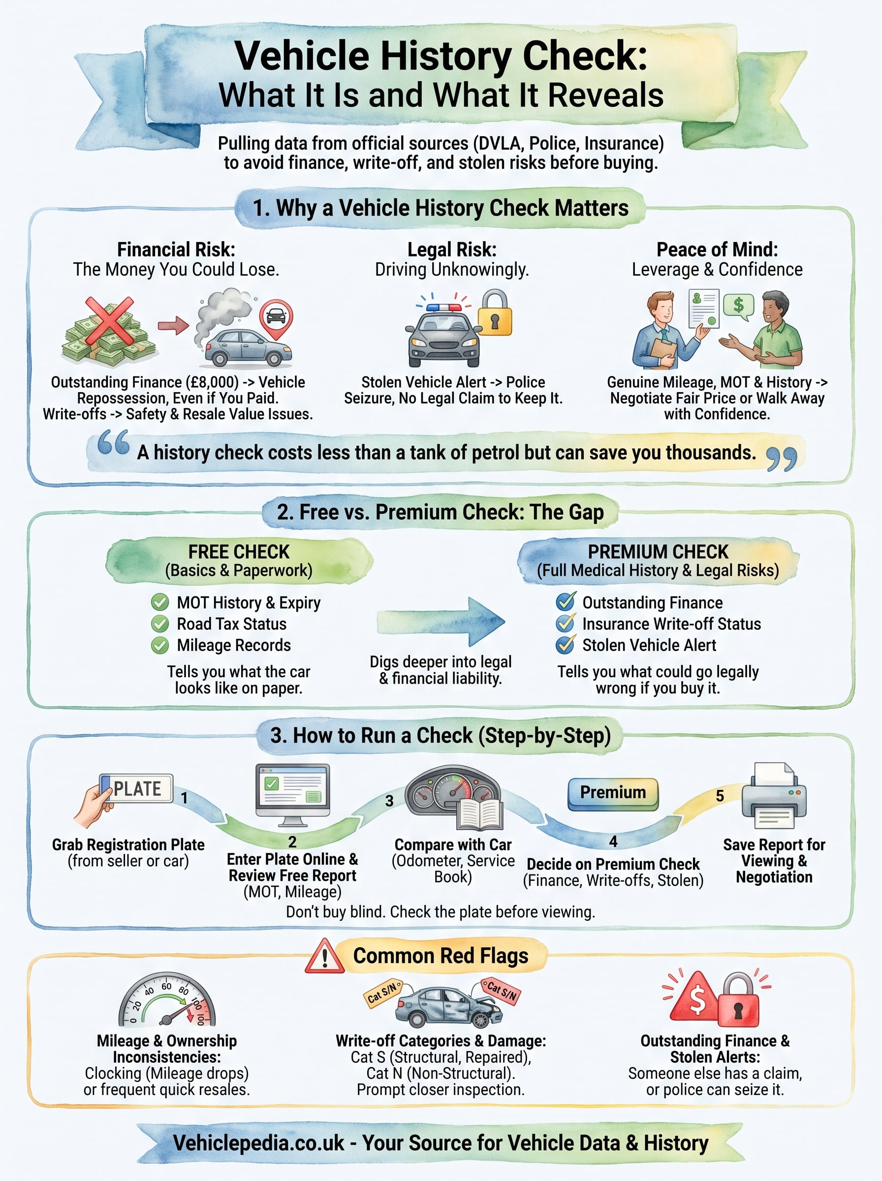 what is a vehicle history check infographic
