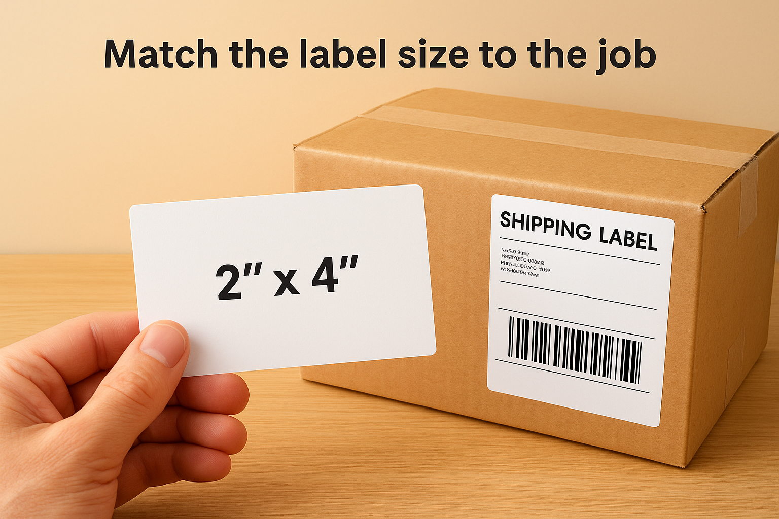 Match the label size to the job