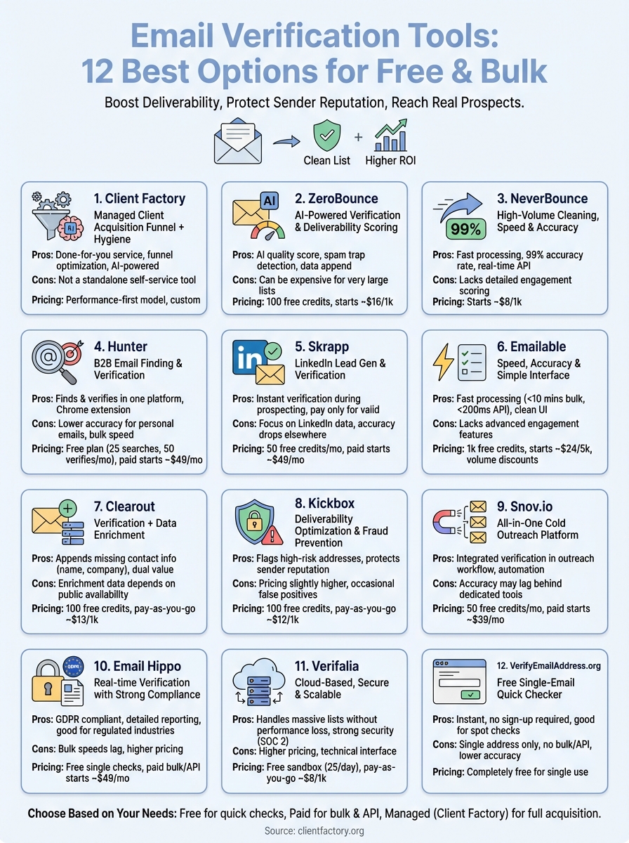 email verification tool infographic