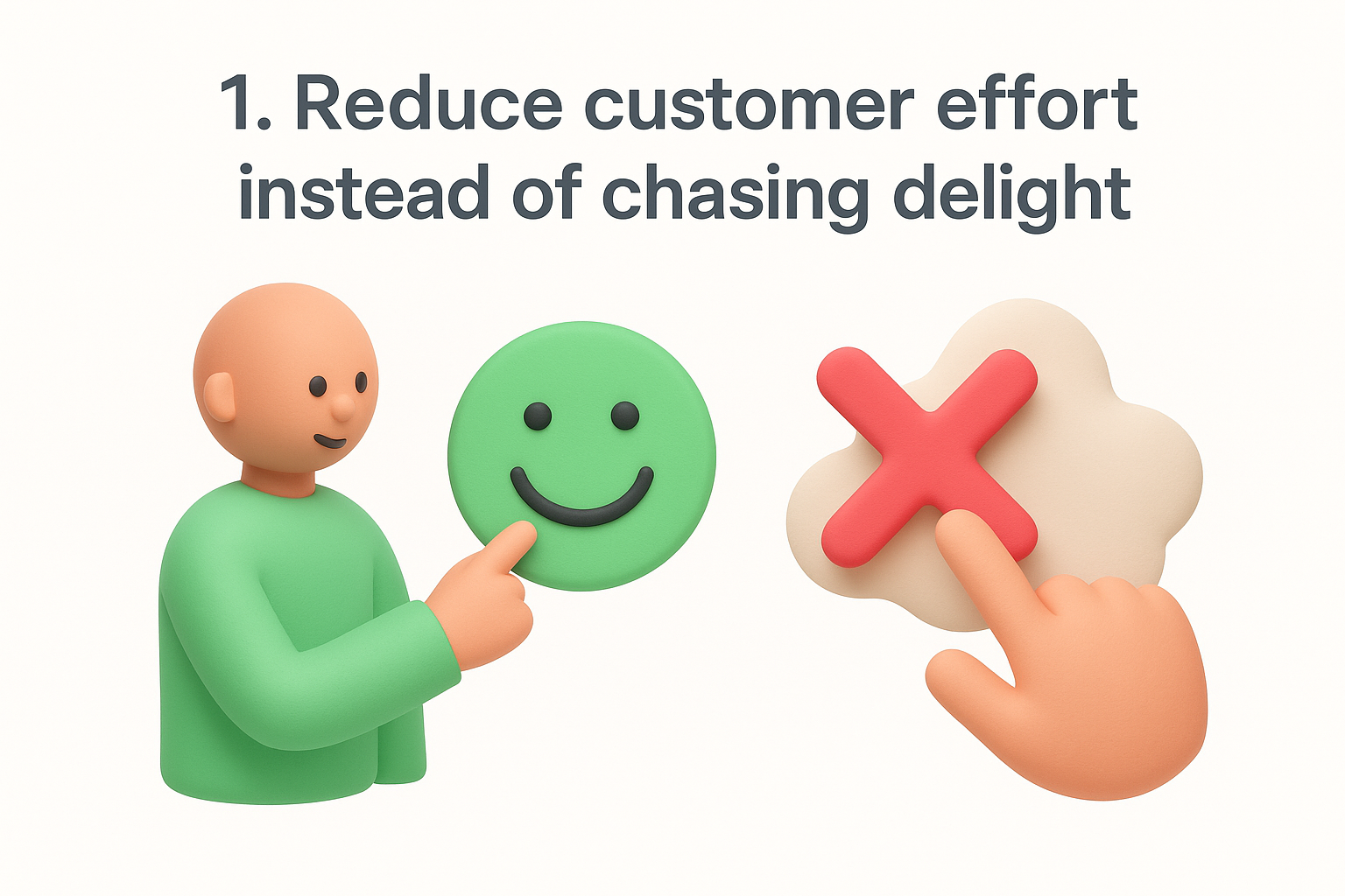 1. Reduce customer effort instead of chasing delight