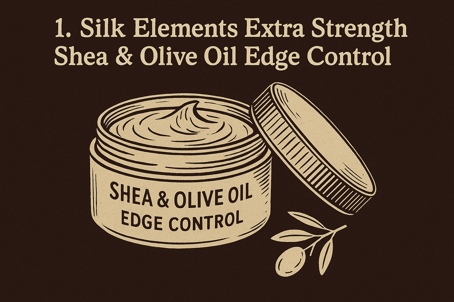 1. Silk Elements Extra Strength Shea & Olive Oil Edge Control