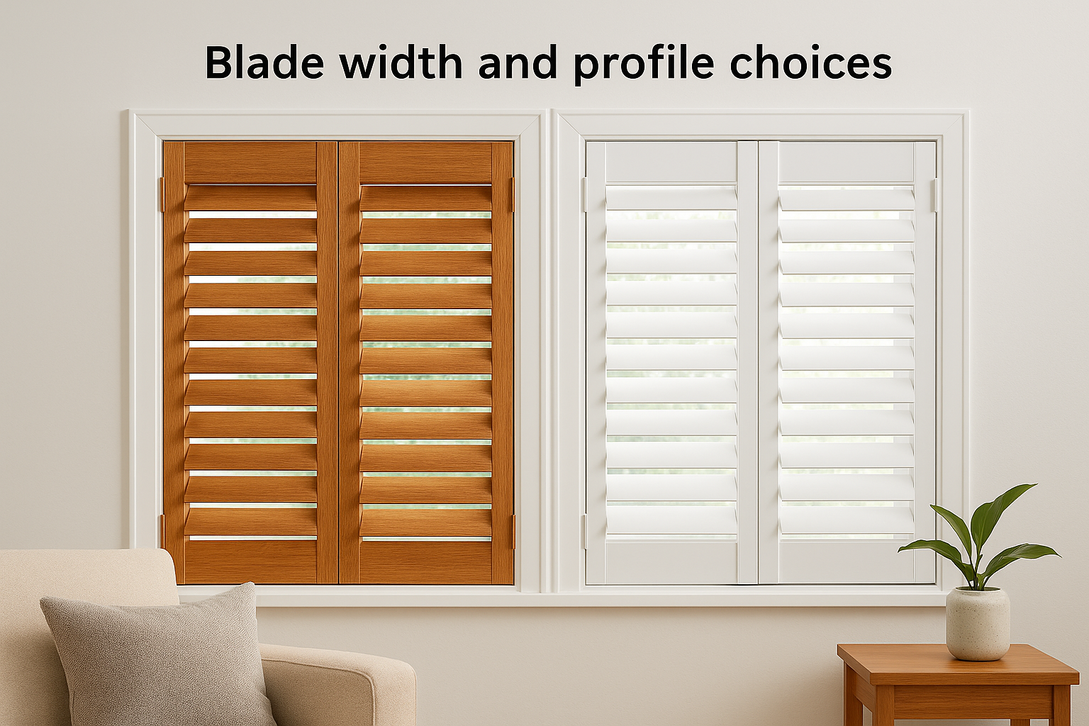 Blade width and profile choices