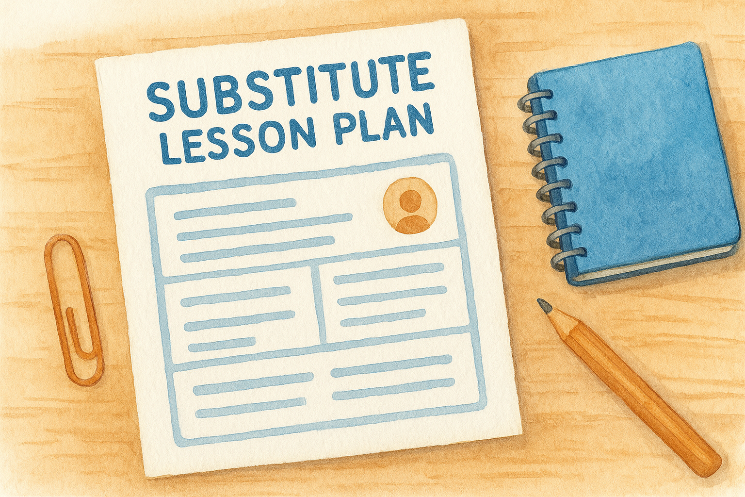 10. Substitute lesson plan template for emergency coverage