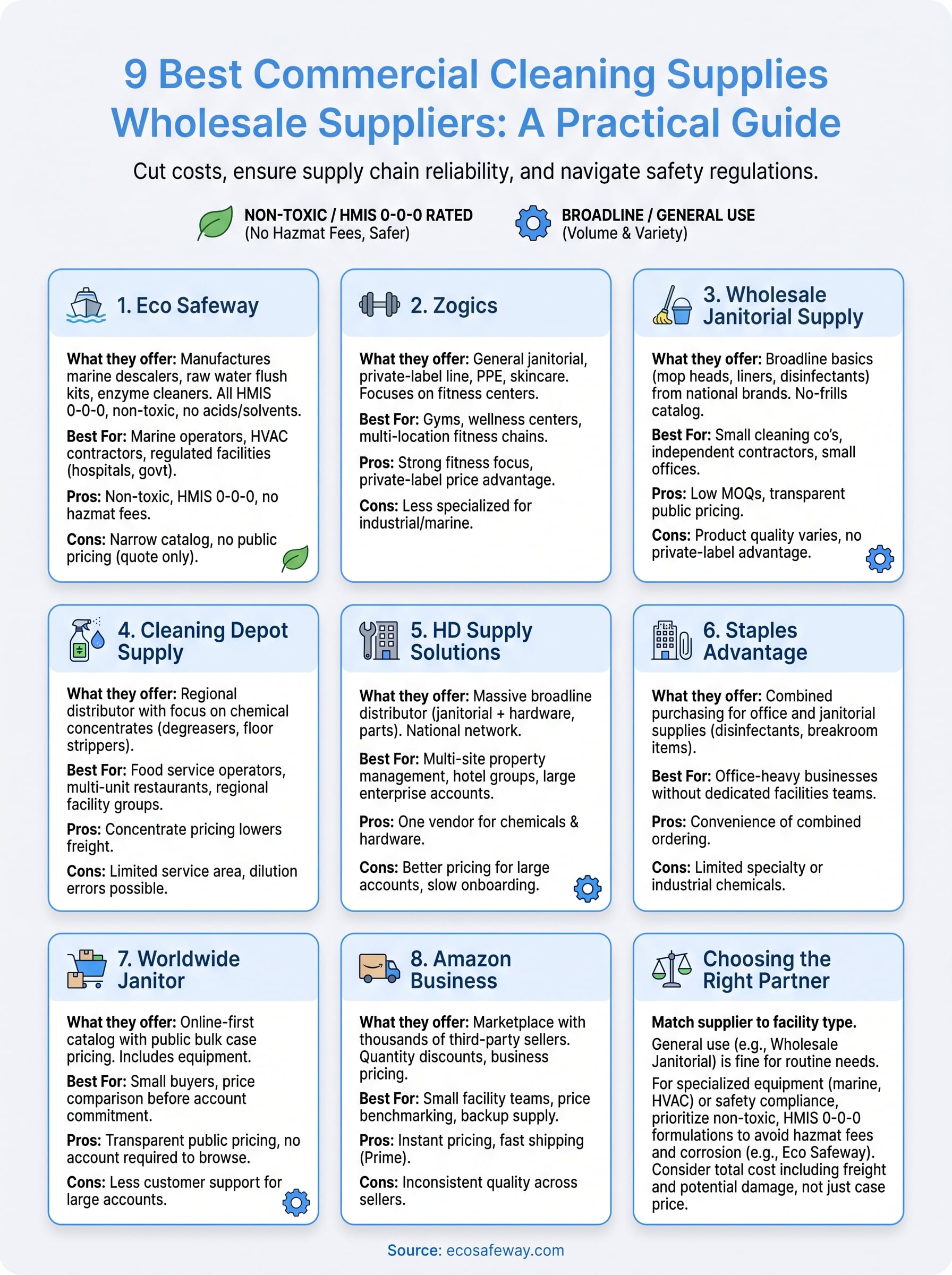 commercial cleaning supplies wholesale infographic